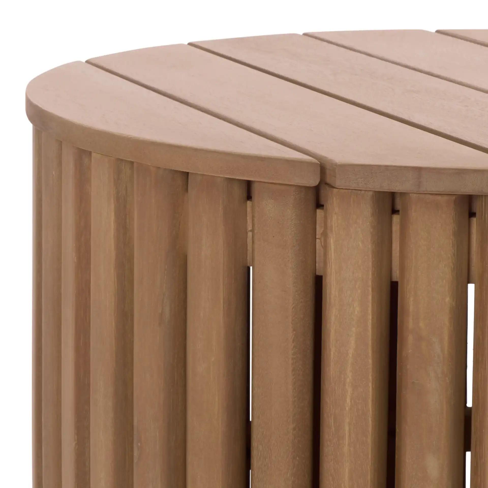 Arielle Wood Accent Table in Natural in a styled room