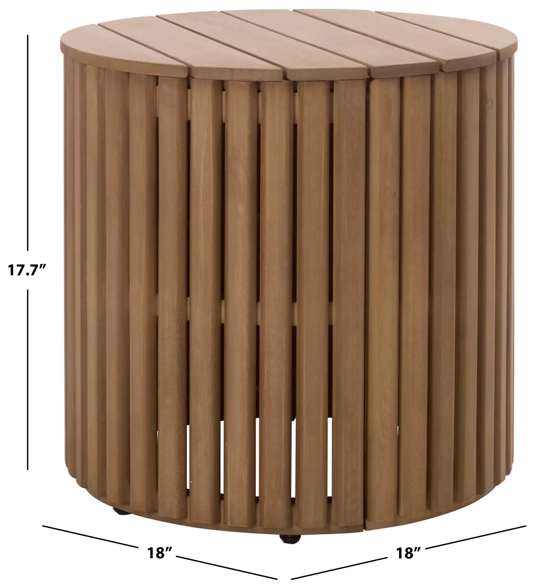 Arielle Wood Accent Table in Natural, detail view