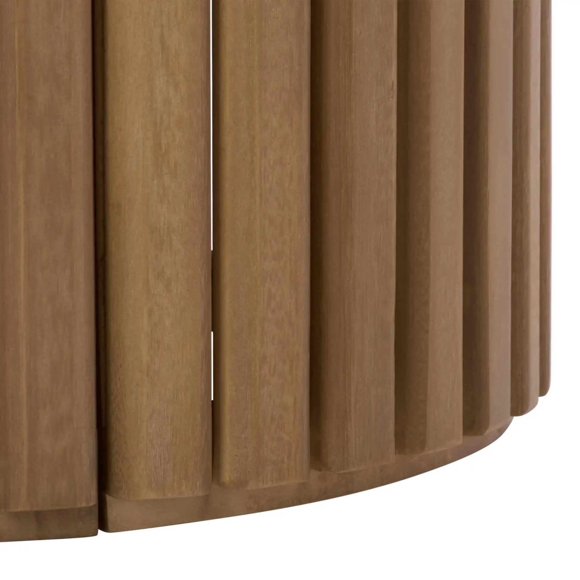 Arielle Wood Accent Table in Natural in a styled room