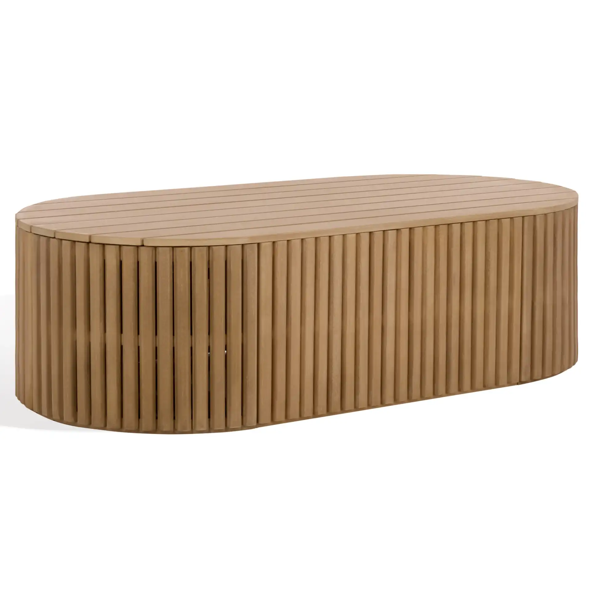 Arielle Wood Coffee Table in Natural, detail view