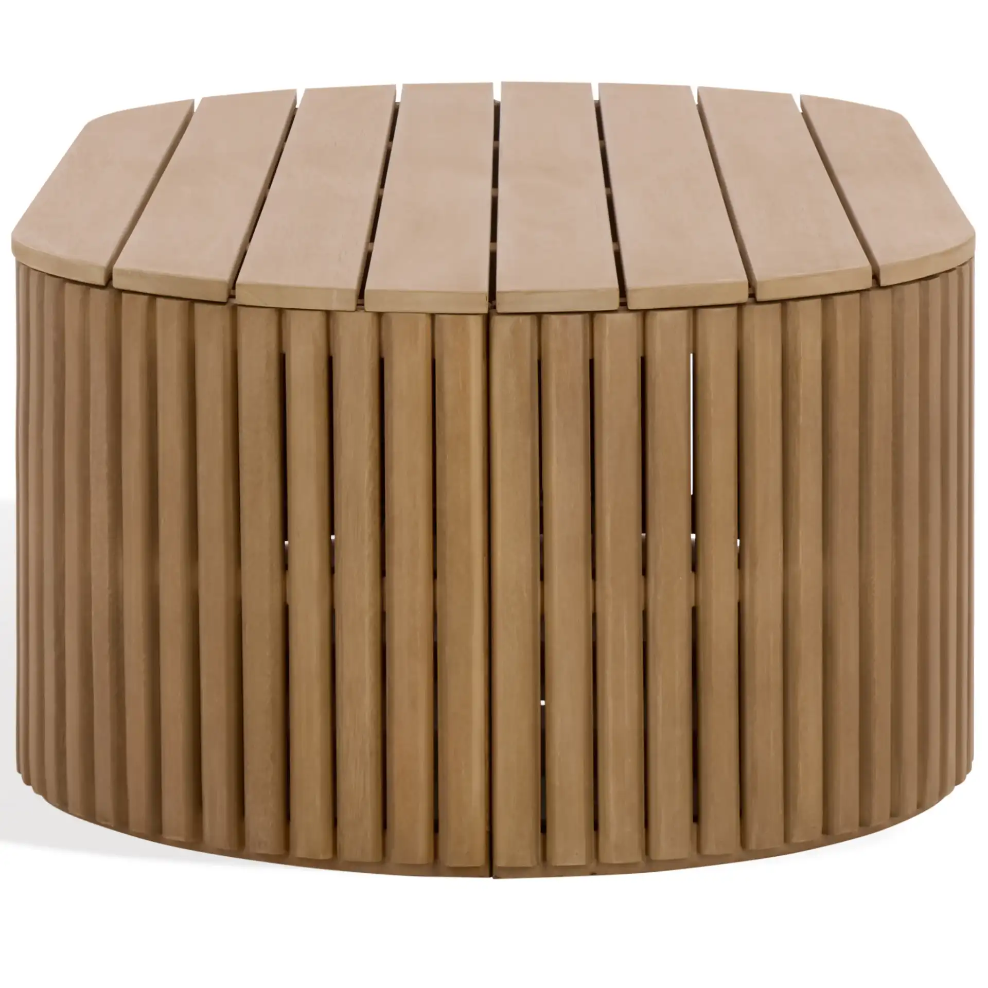 Arielle Wood Coffee Table in Natural, detail view