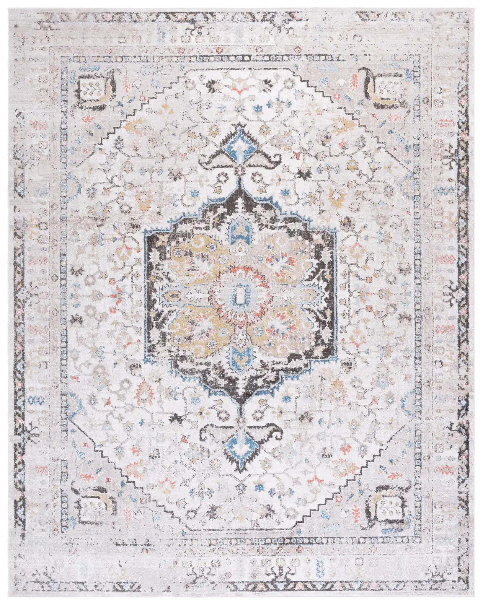Cornelia Medallion Rug in Ivory