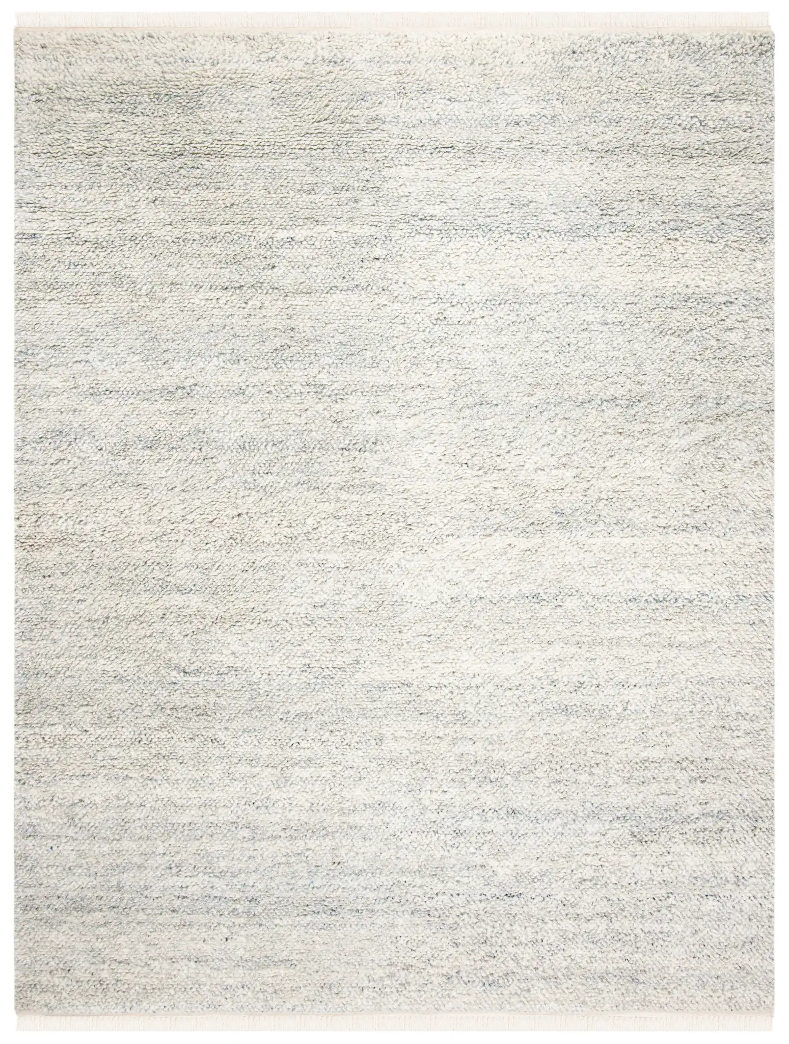 Casablanca Textured Solid Hand-Knotted Wool Rug in Gray