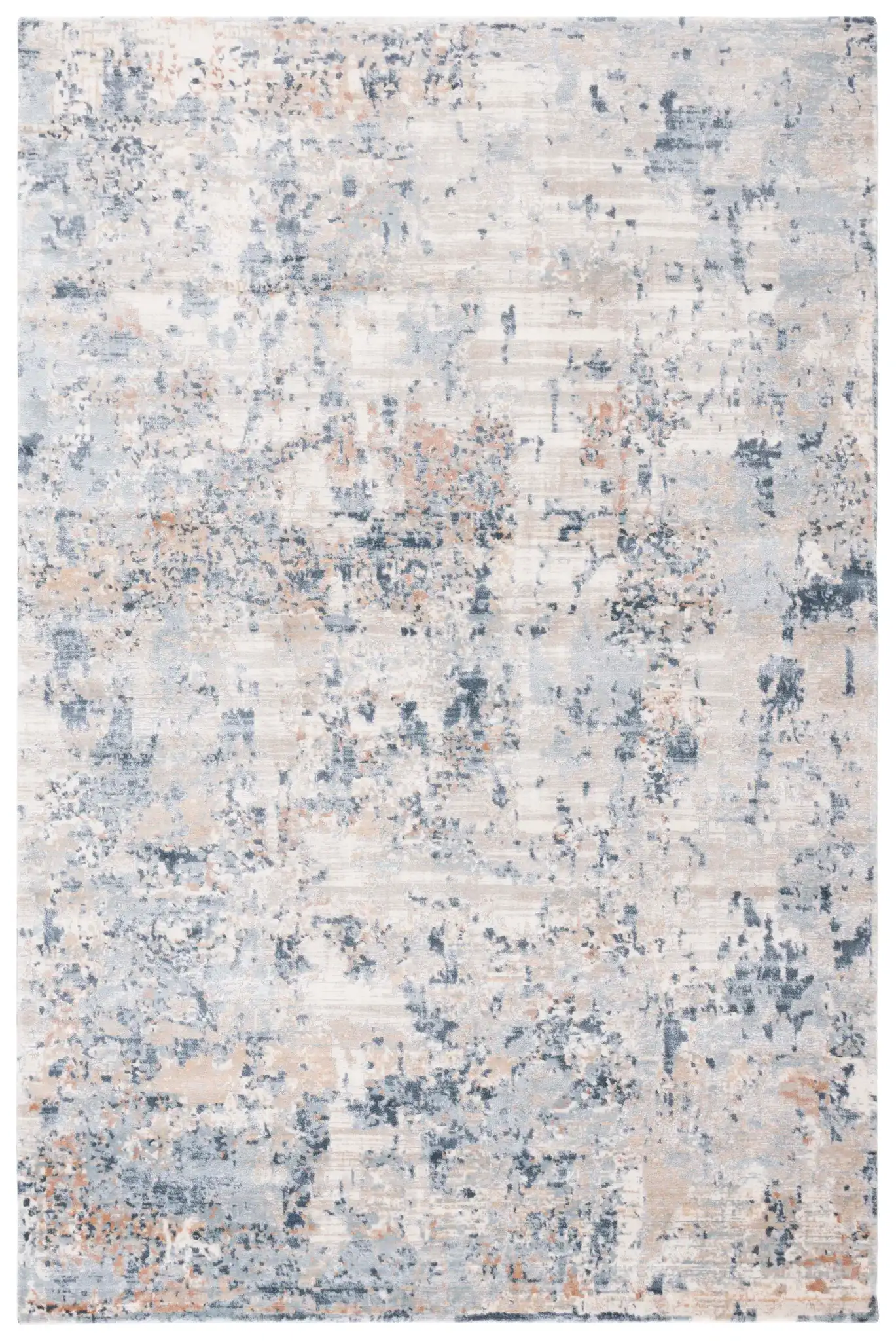 Cosmopolitan Mottled Abstract Rug in Cream / Beige
