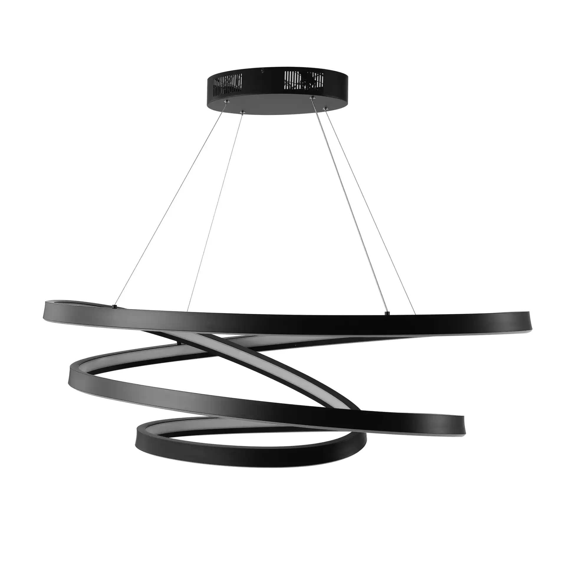 Brianne Infinity Chandelier in Black, detail view
