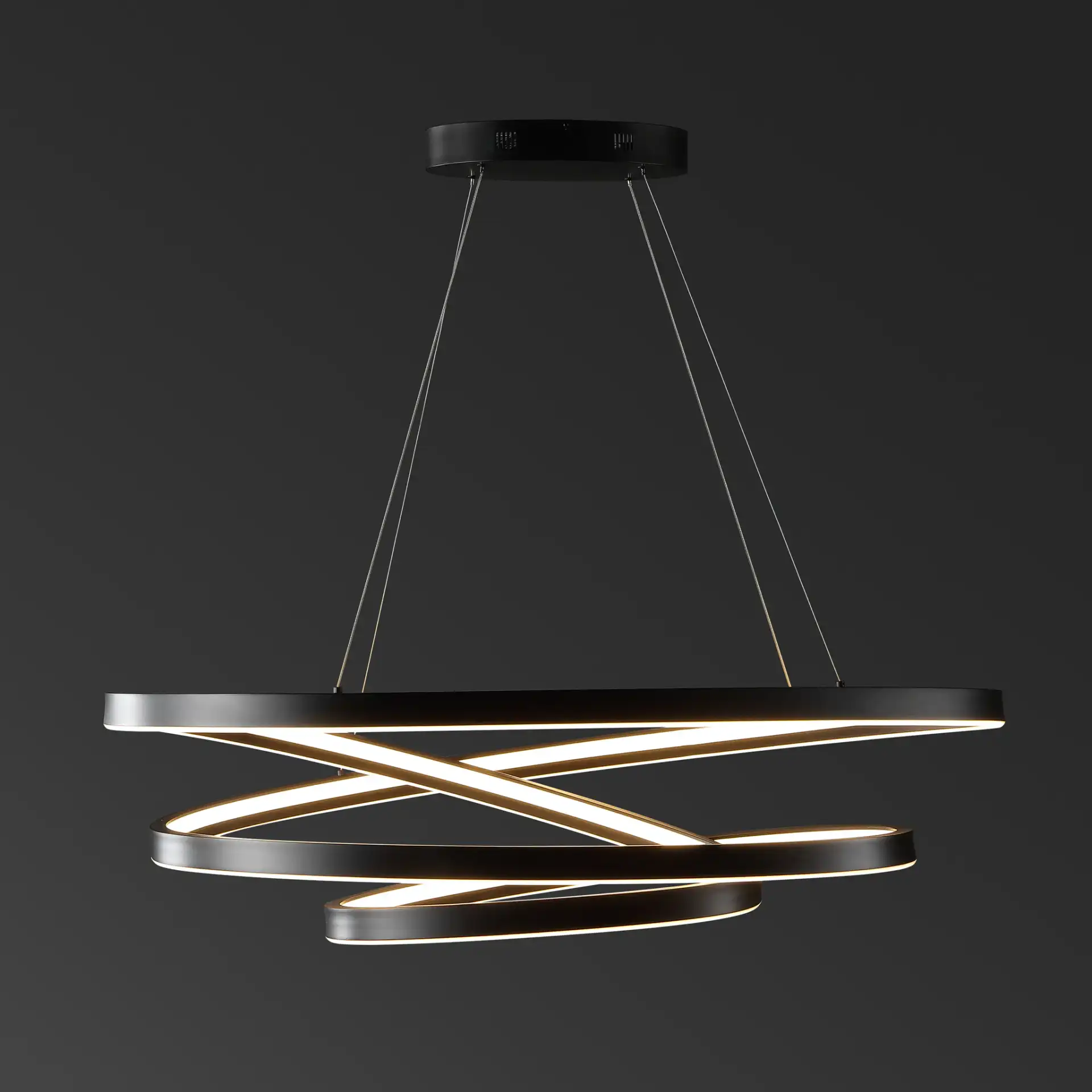 Brianne Infinity Chandelier in Black