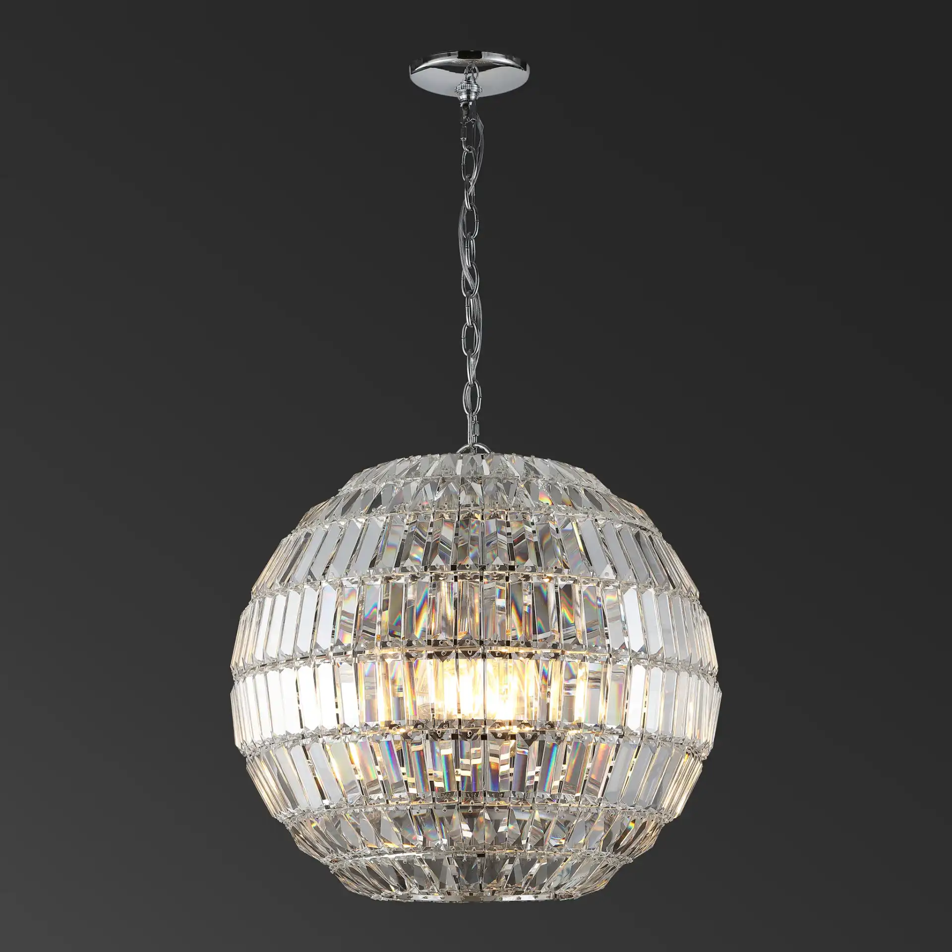 Demarco Small Crystal Chandelier in Chrome