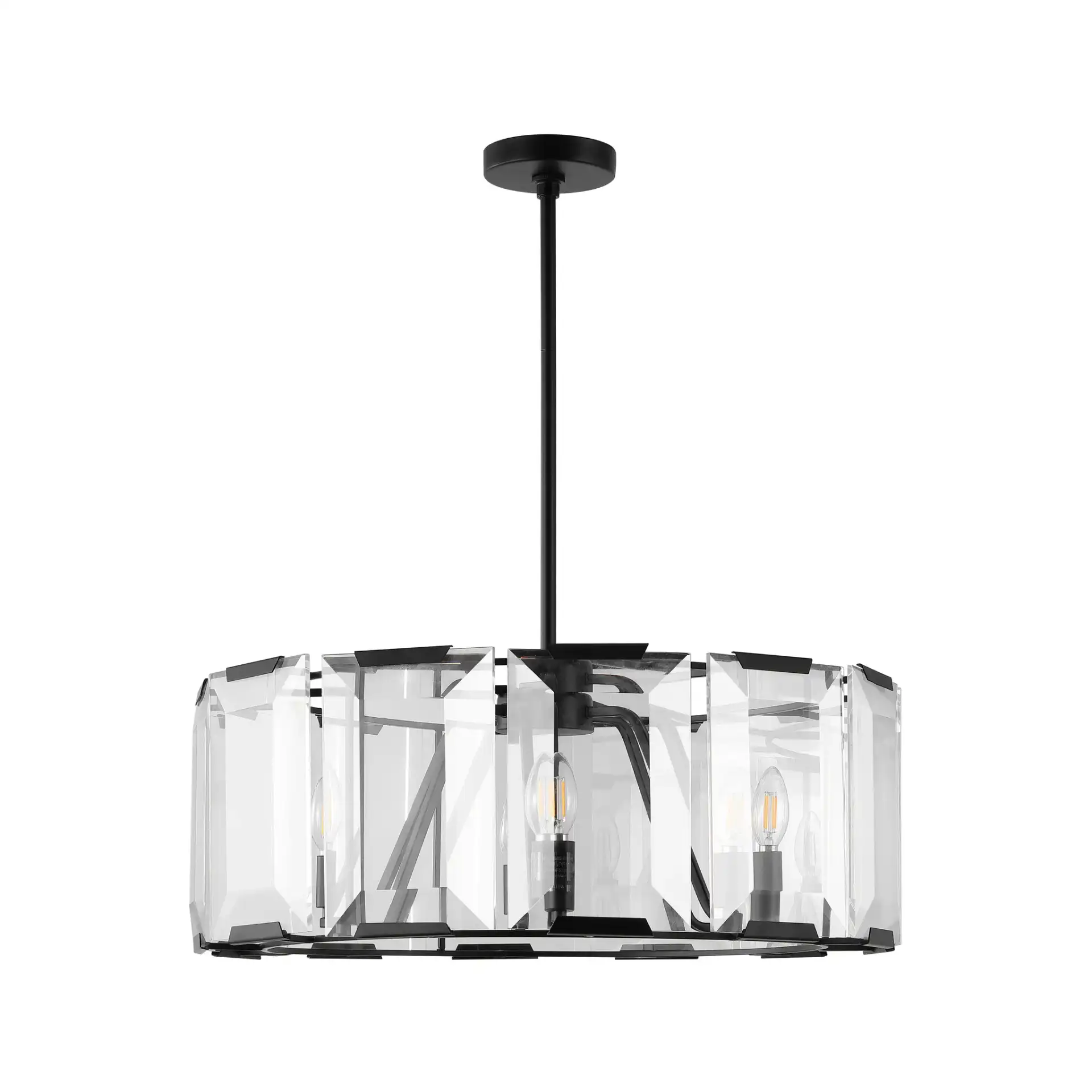 Esperanza Crystal Chandelier in Black, detail view
