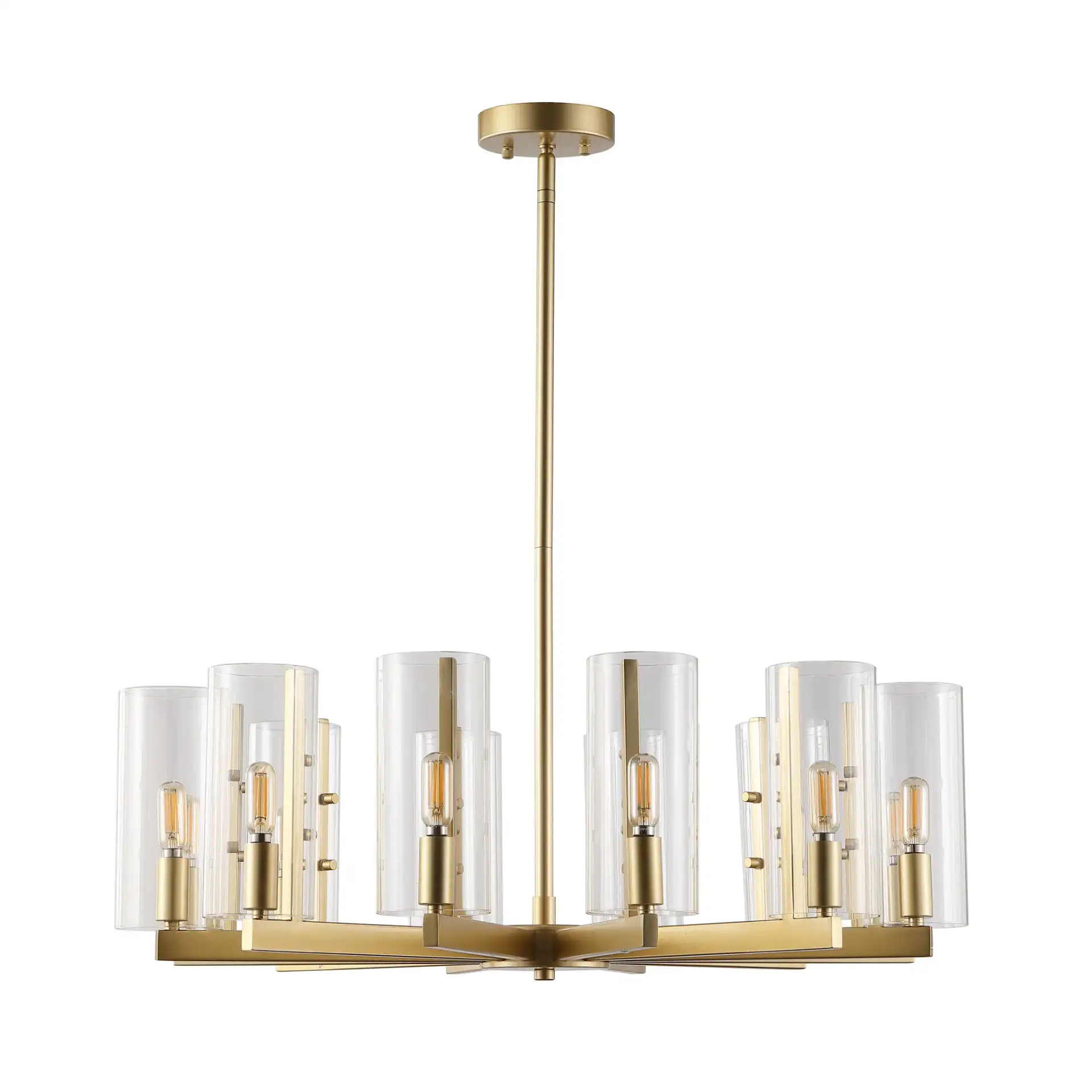 Benicio Gold Chandelier in Gold, detail view