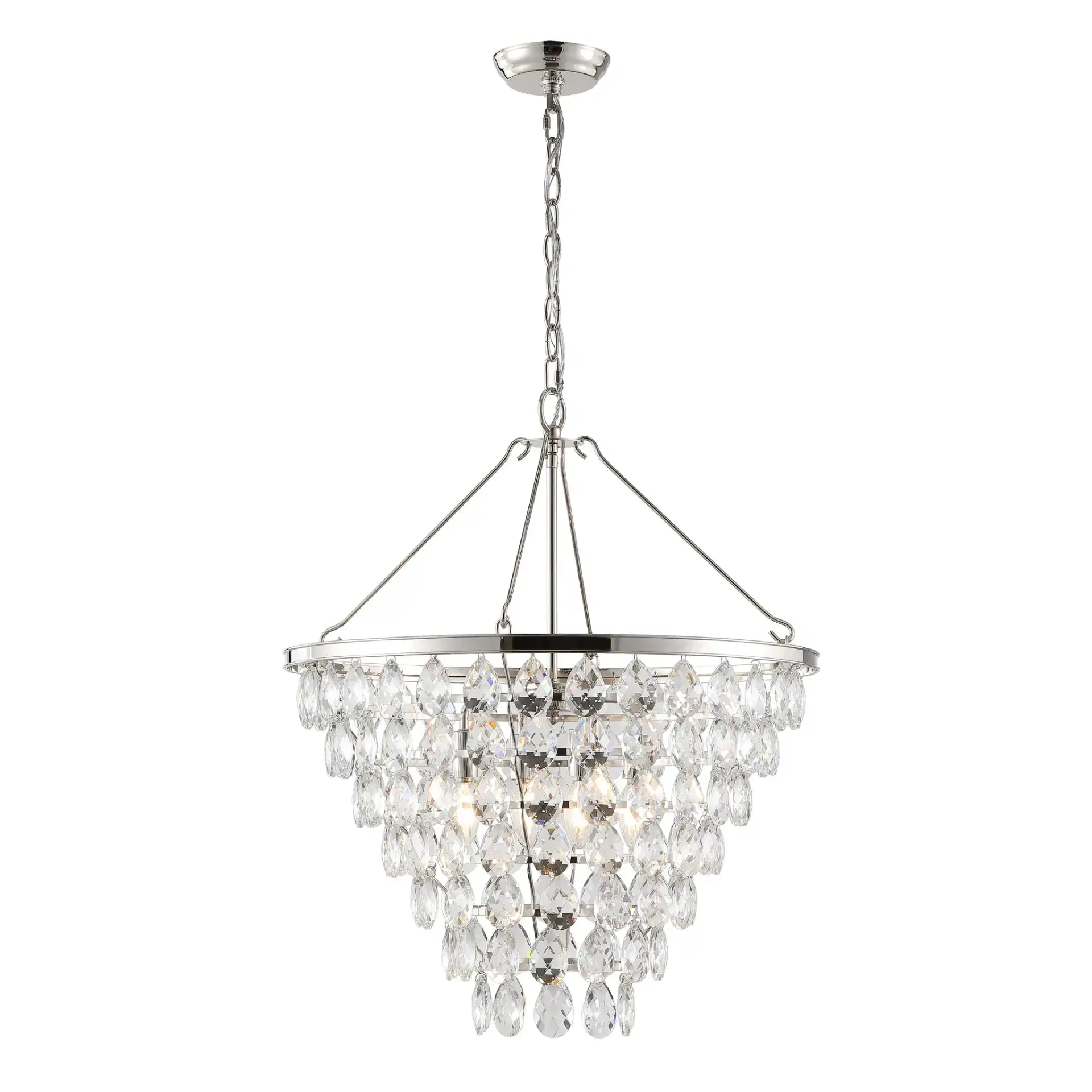 Nydia Teardrop Chandelier in Nickle