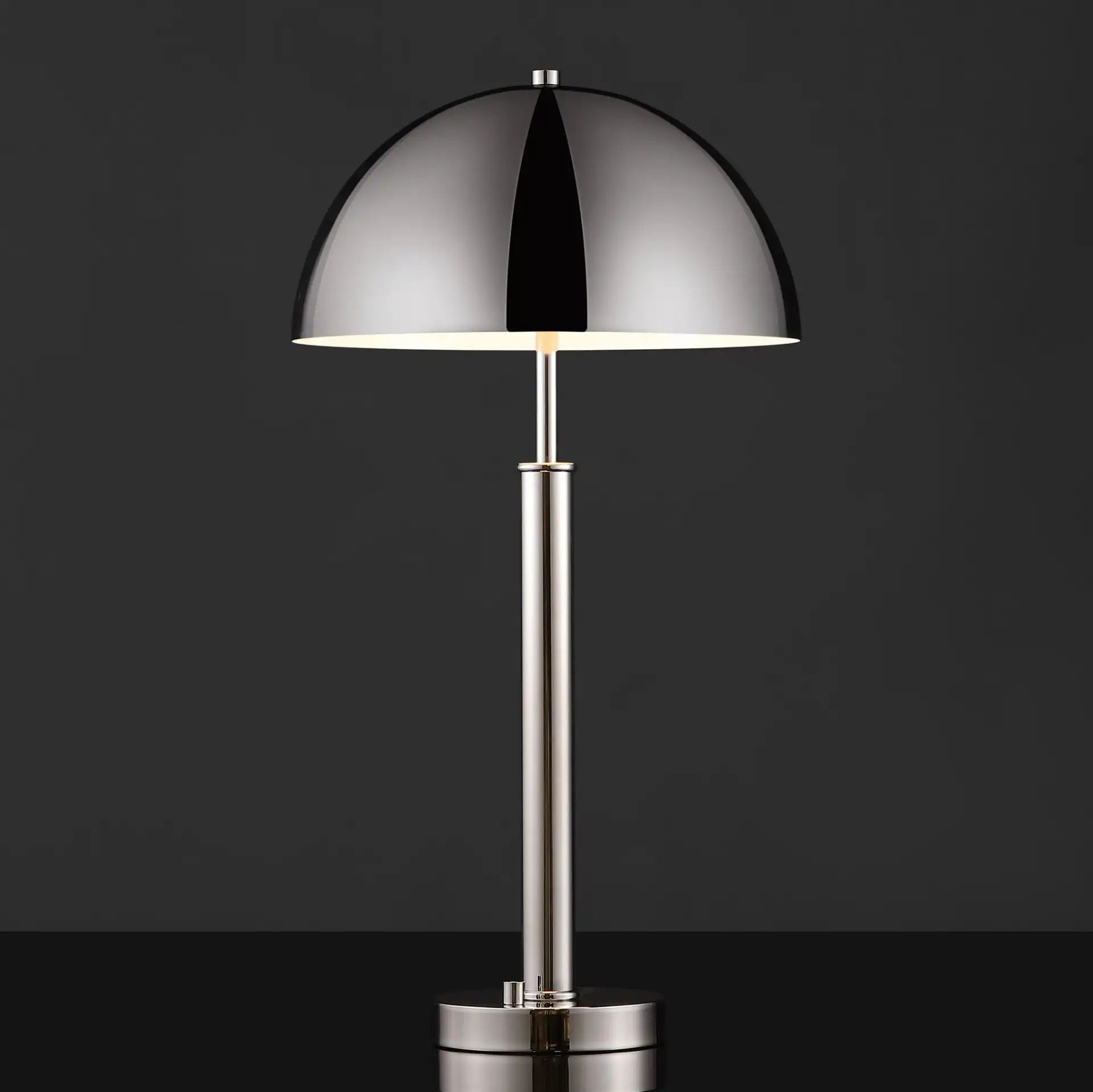 Harvey Metal Dome Table Lamp in Nickel