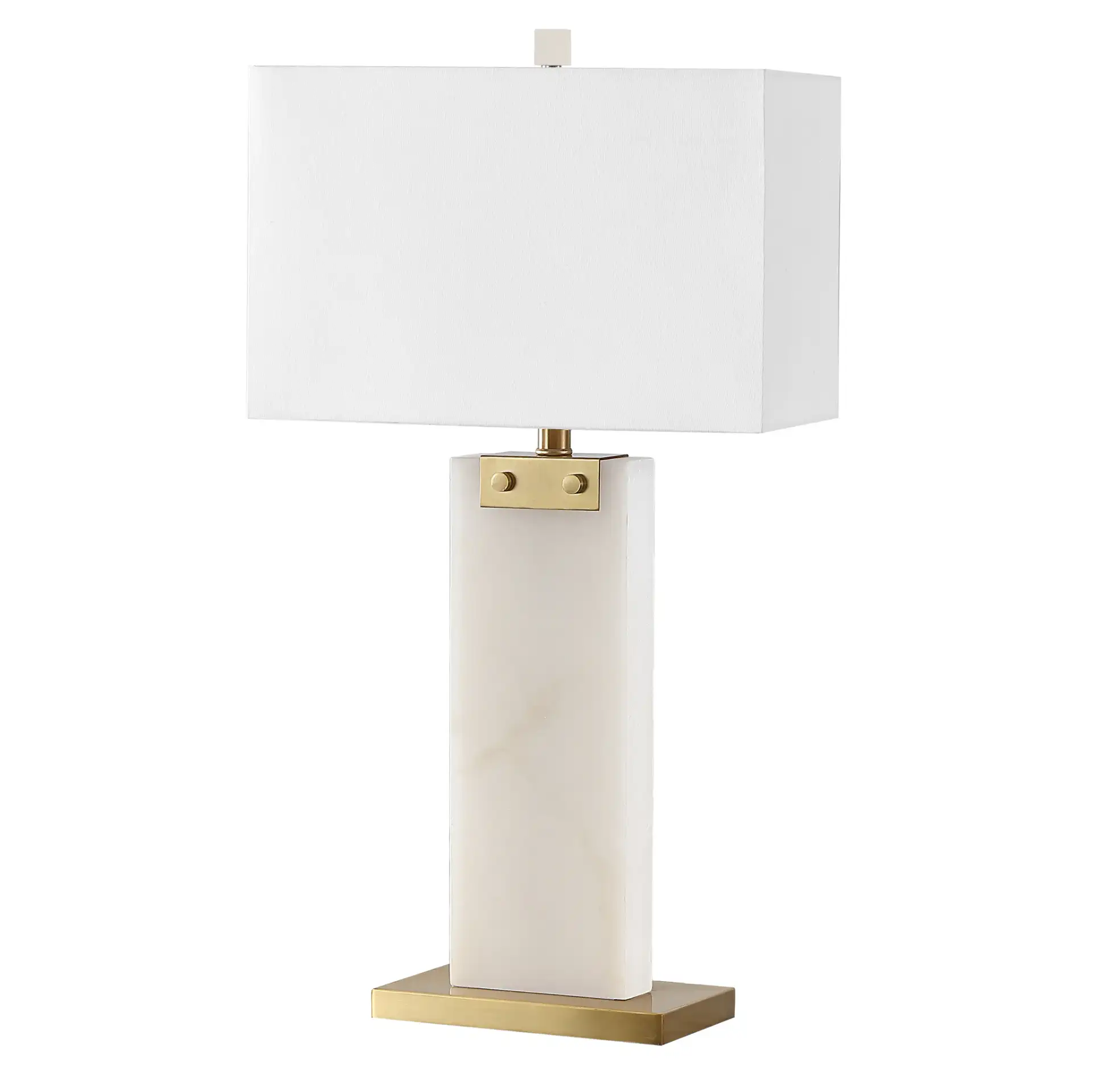 Morgen Alabaster Table Lamp in White / Gold, detail view