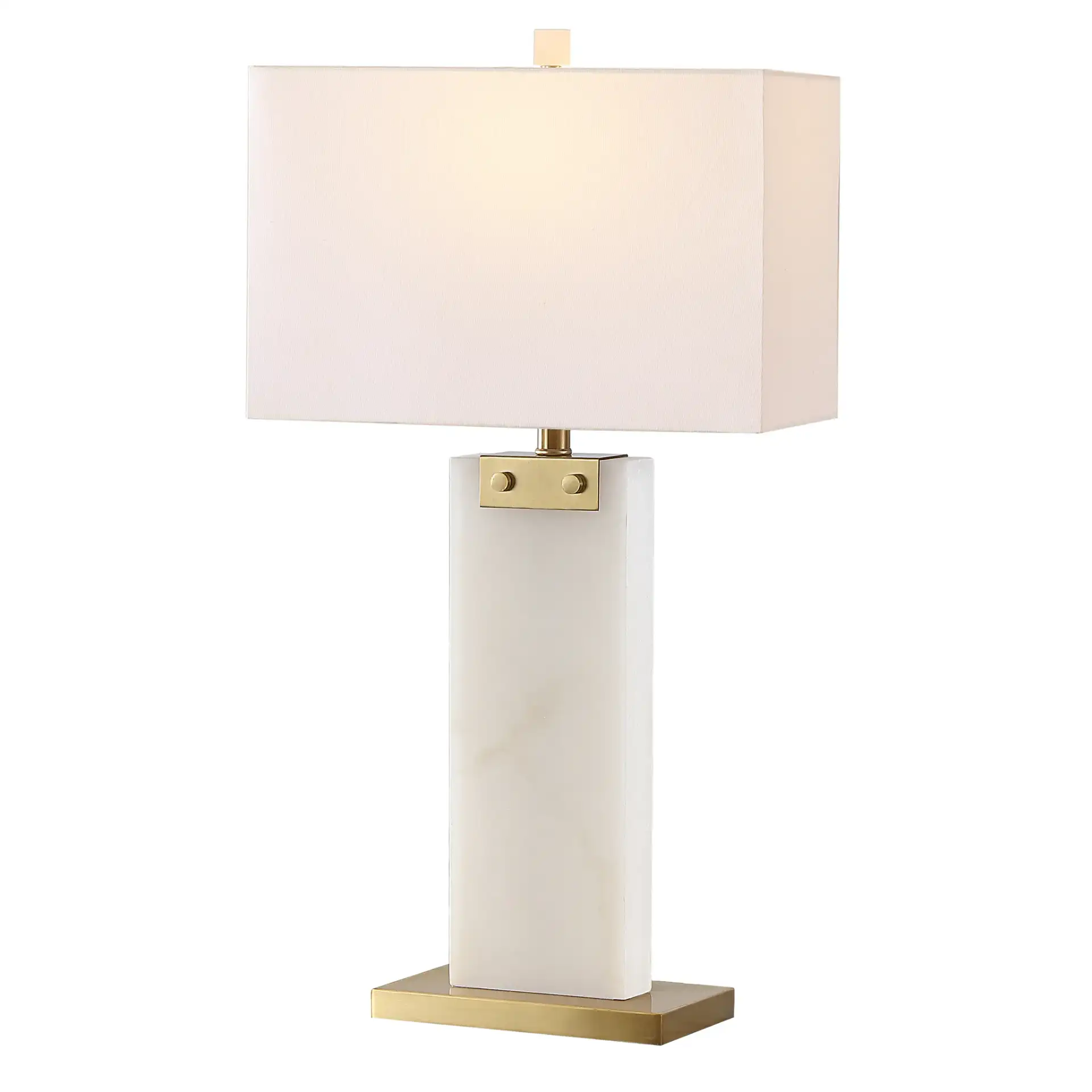 Morgen Alabaster Table Lamp in White / Gold, detail view
