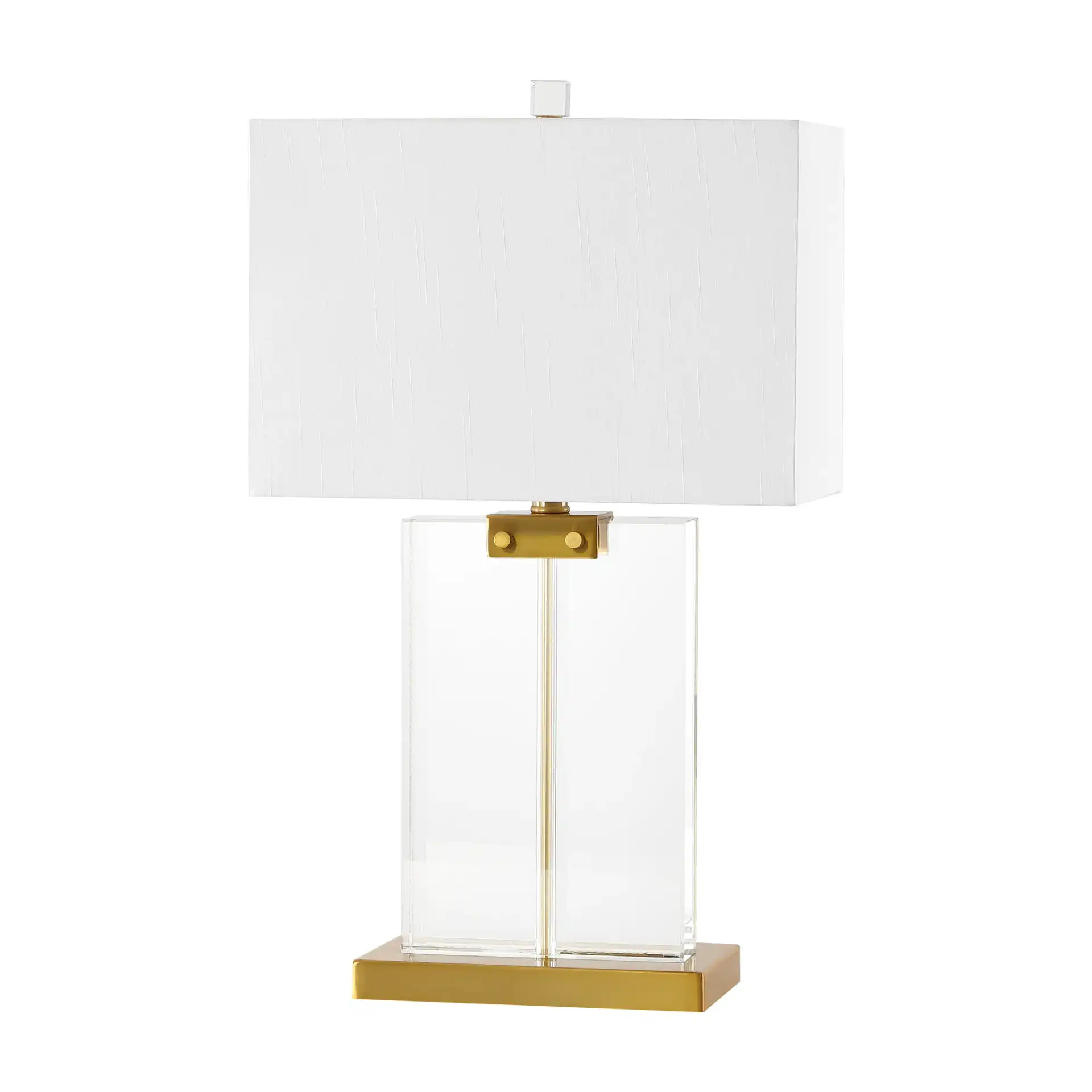 Maddock Crystal Table Lamp in Clear / Gold, detail view