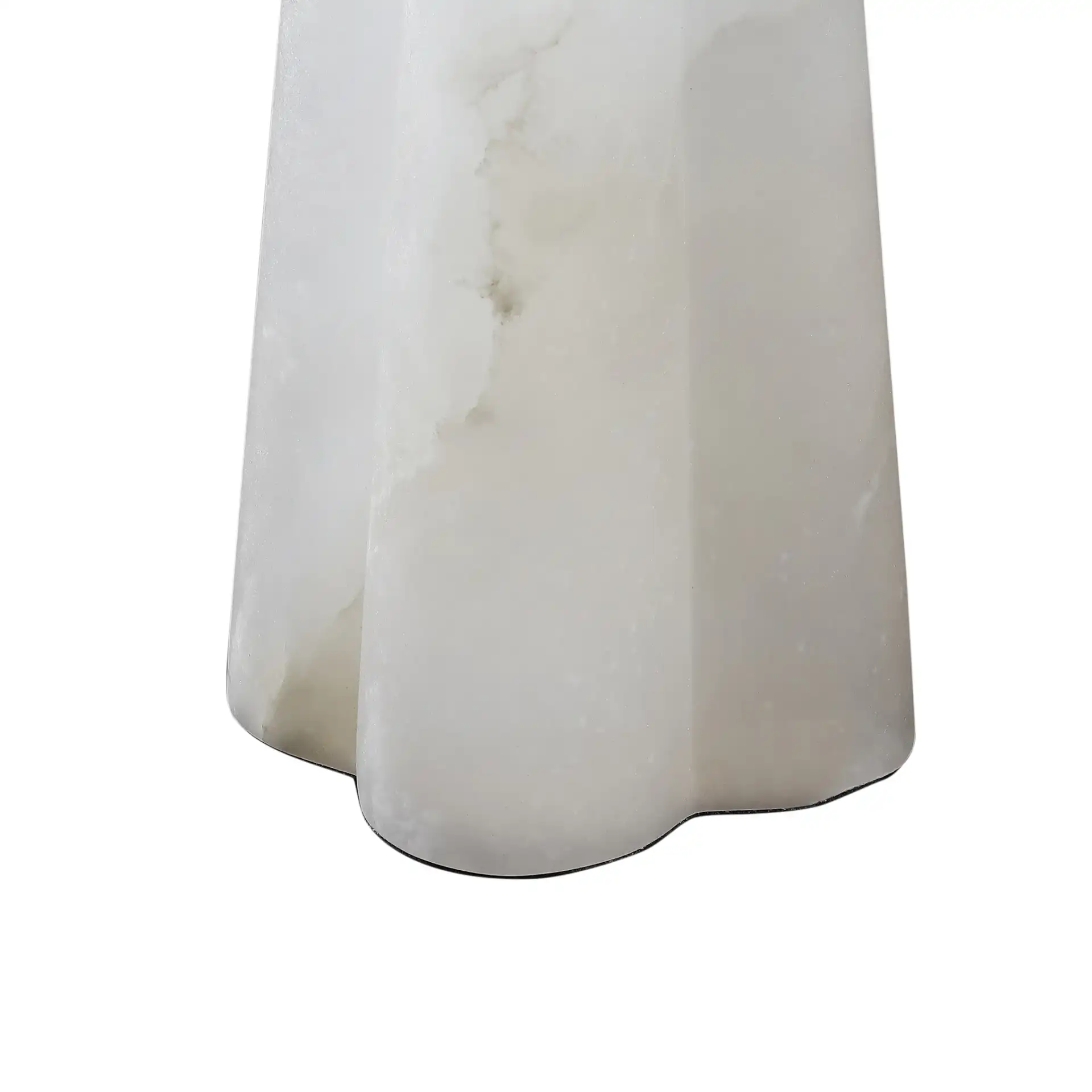 Aaron Alabaster Table Lamp in White / Gold in a styled room