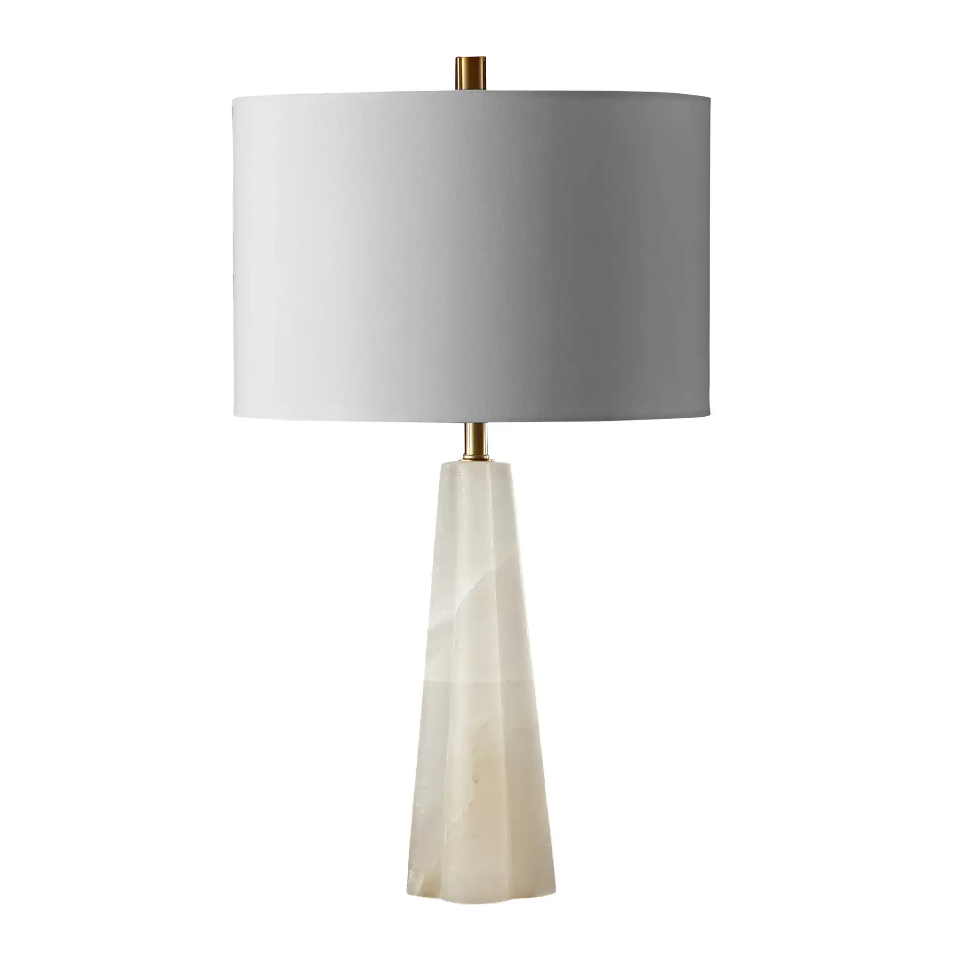 Aaron Alabaster Table Lamp in White / Gold, detail view