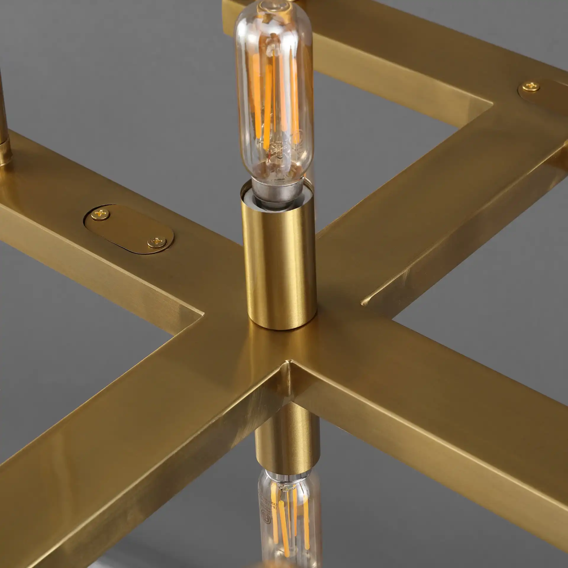 Harald Metal Chandelier in Gold in a styled room