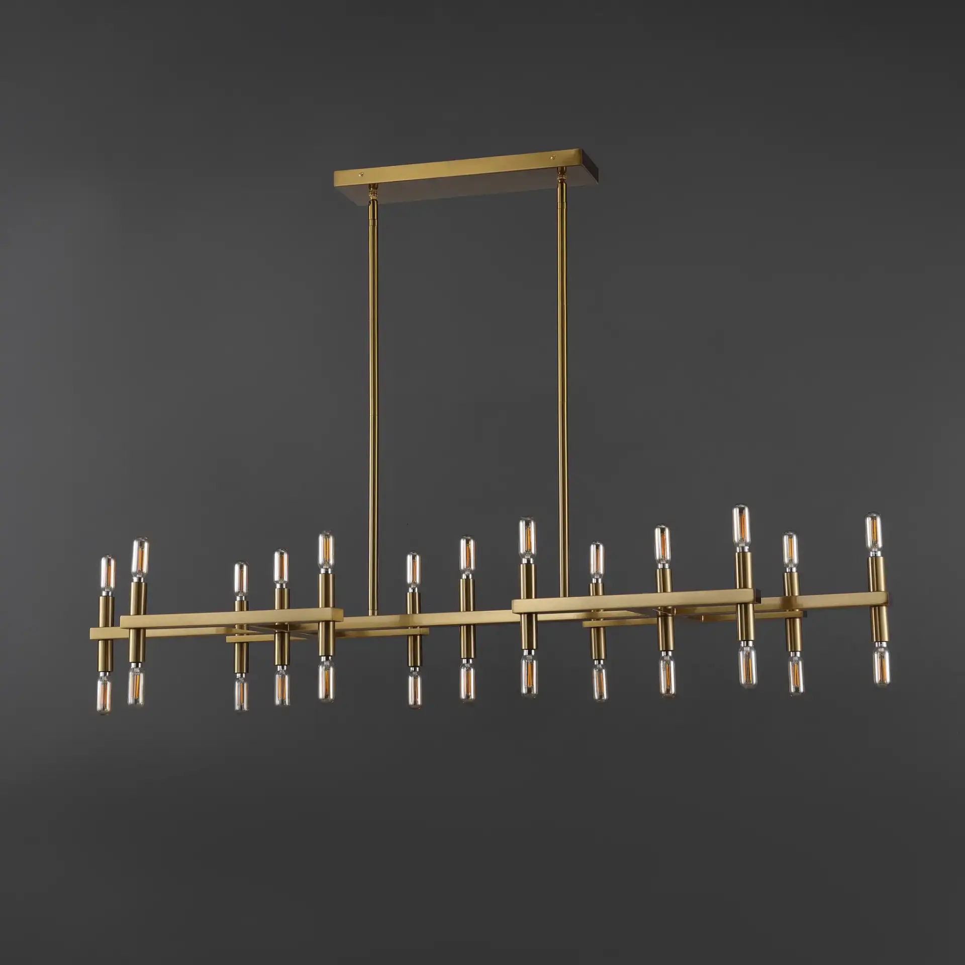 Harald Metal Chandelier in Gold, detail view