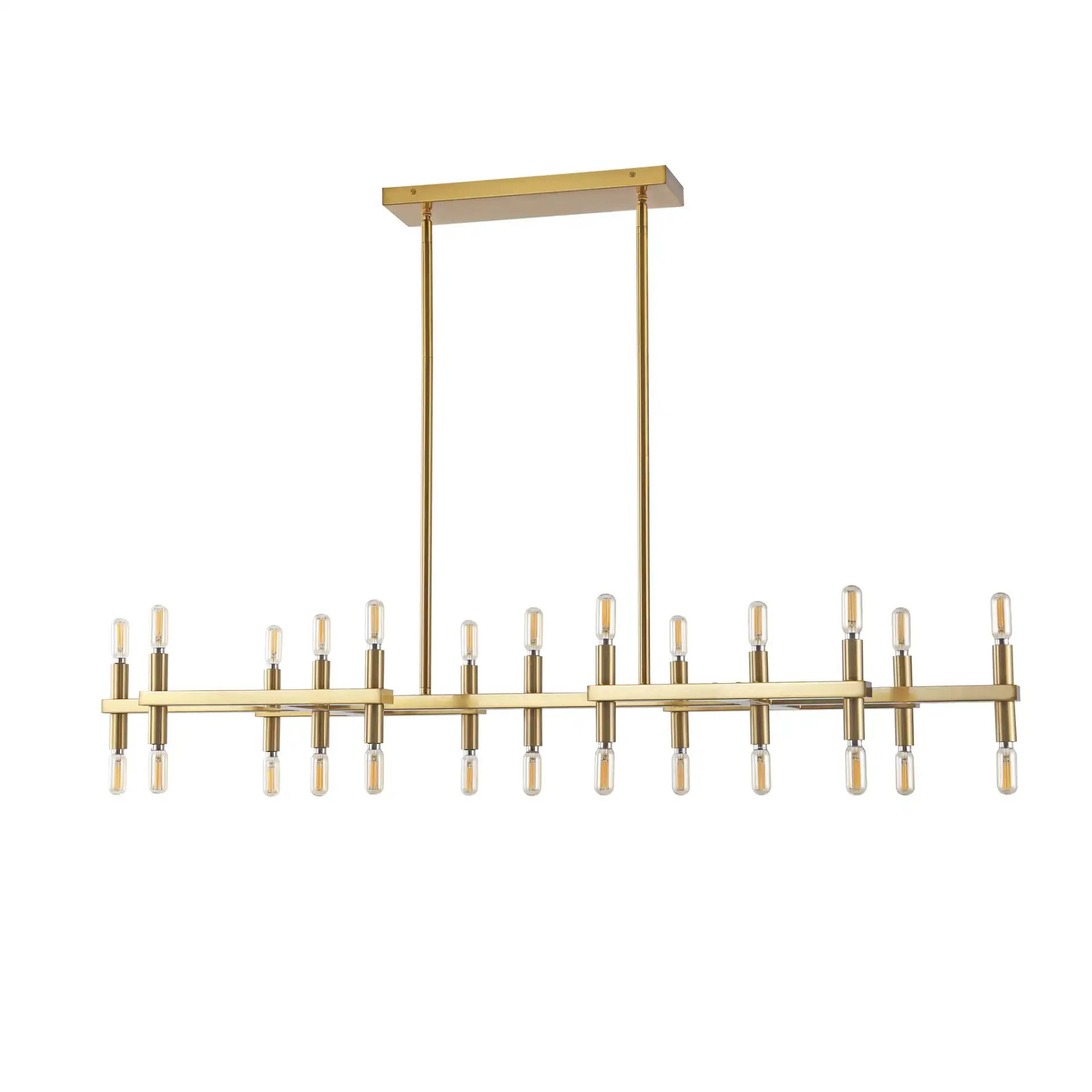 Harald Metal Chandelier in Gold, detail view