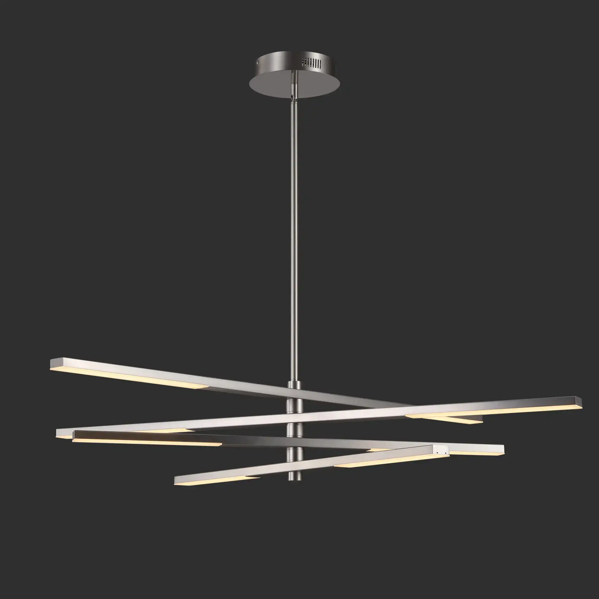 Oswalt Metal Chandelier in Nickel