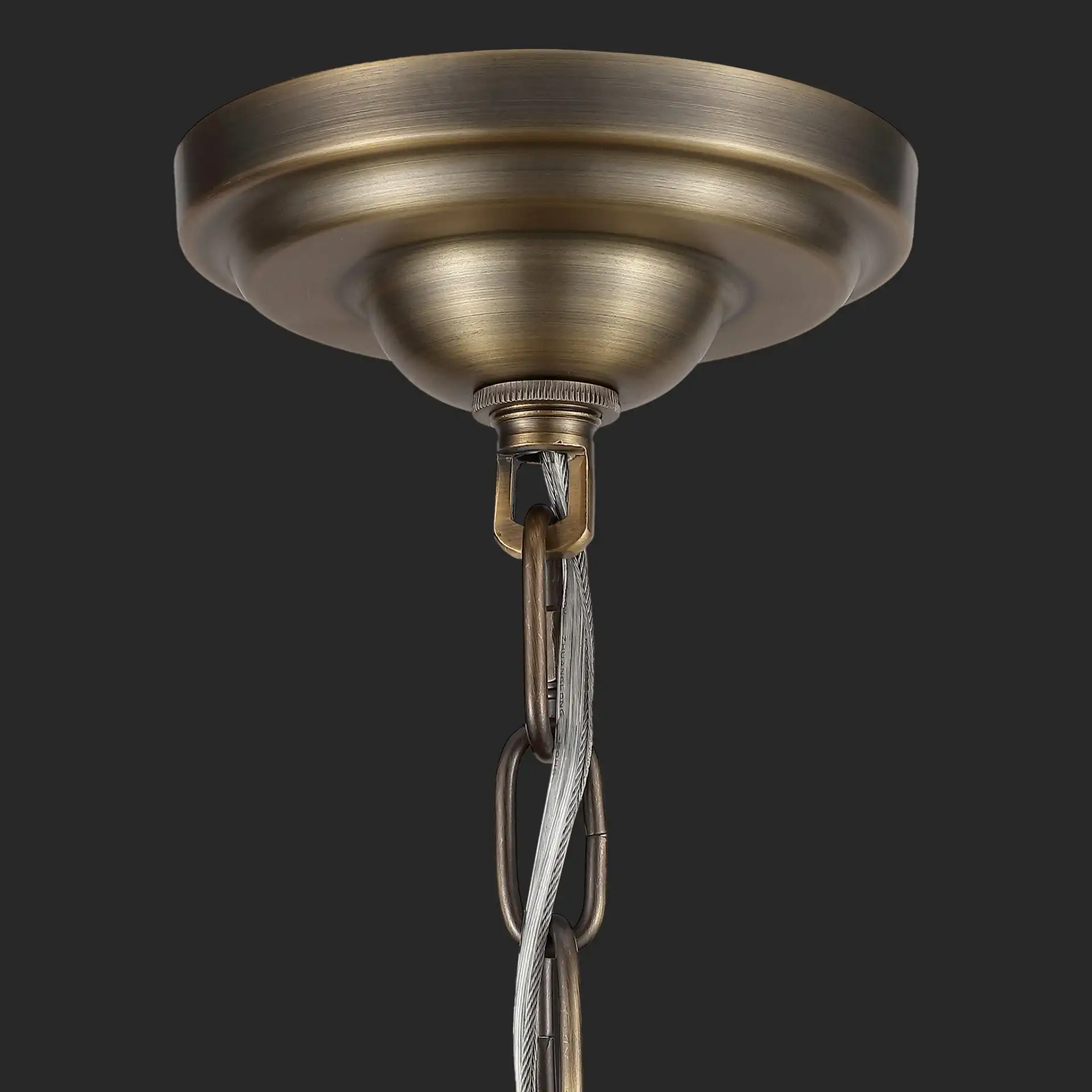 Adaline Glass Chandelier in Nickel in a styled room