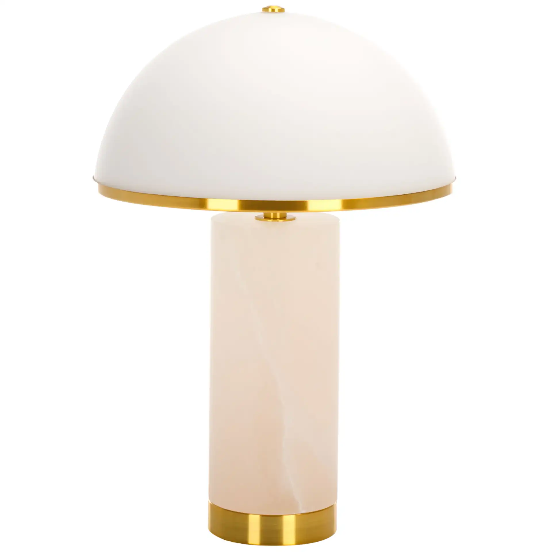 Izabel Alabaster Table Lamp in Gold / White, detail view