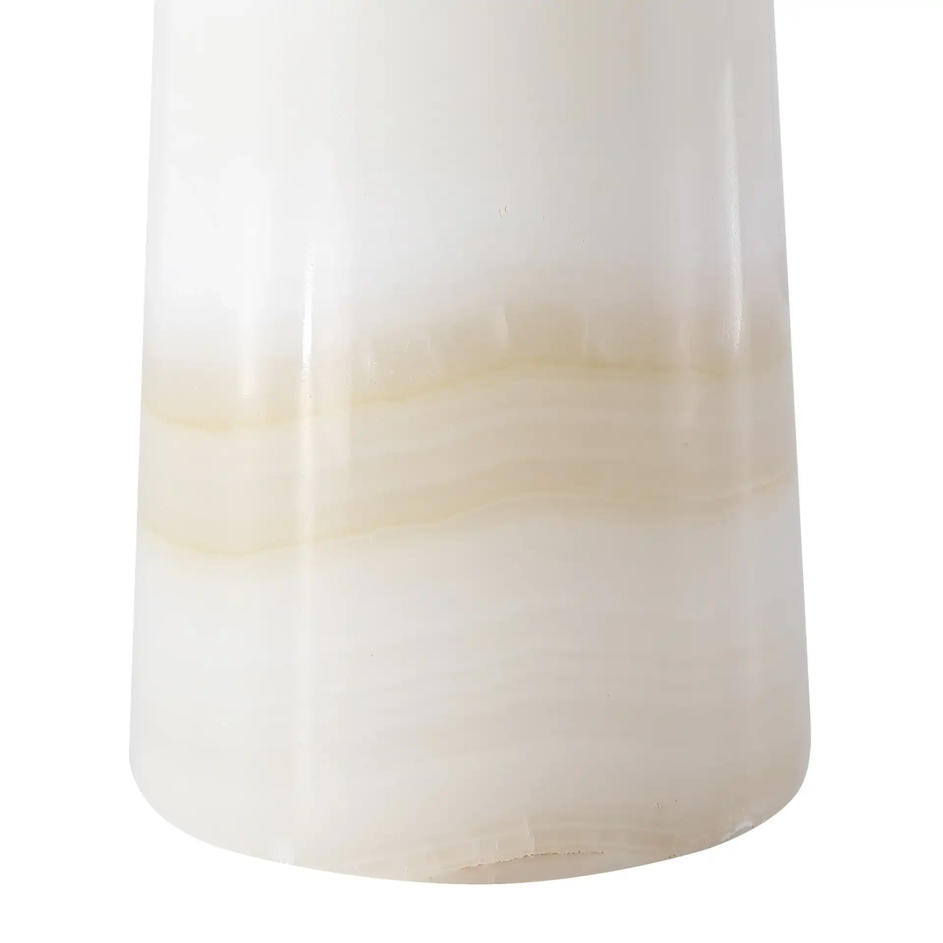 Jennarose Jade Stone Table Lamp in Off-White / White in a styled room