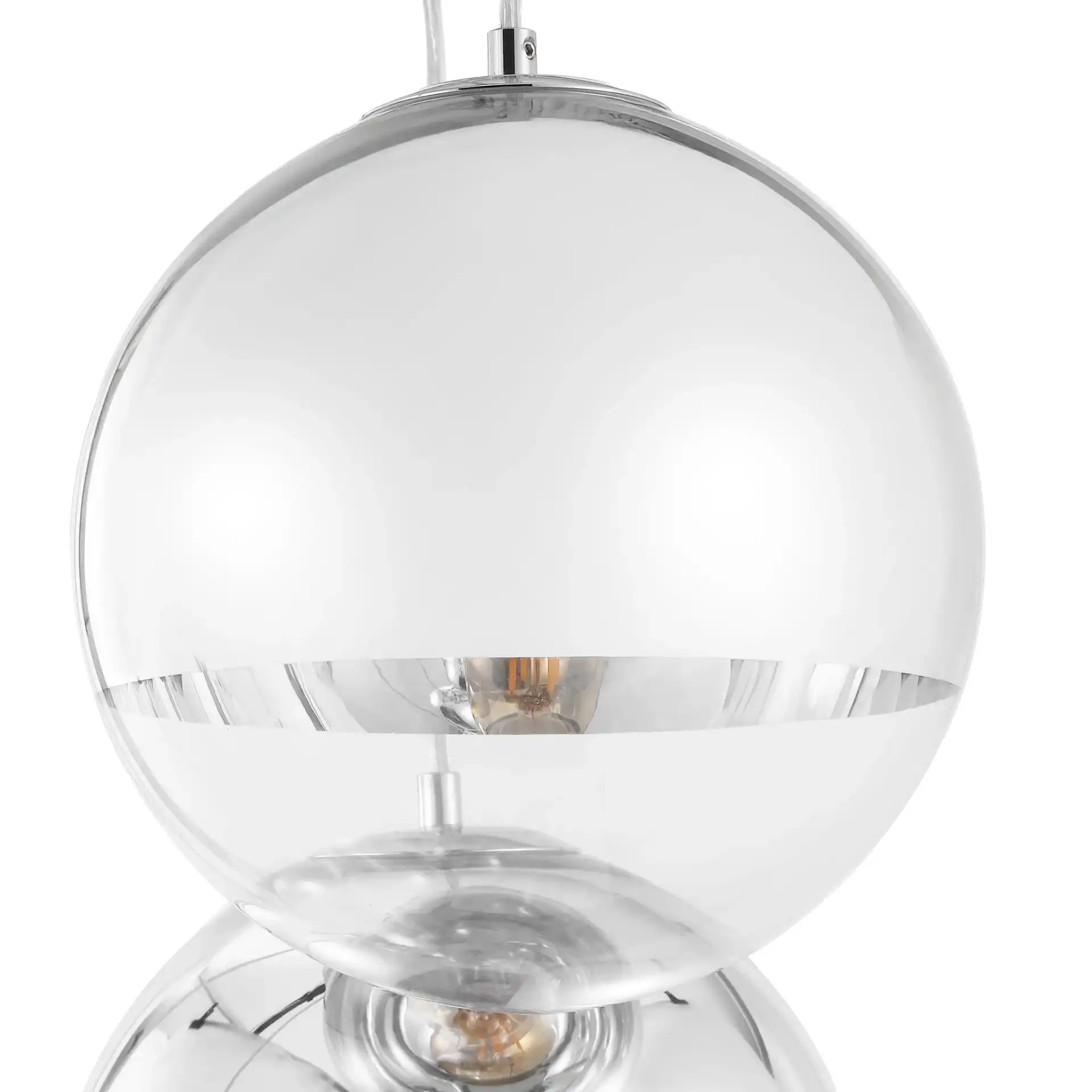 Skylina Metal Five-Light Chandelier in Chrome in a styled room