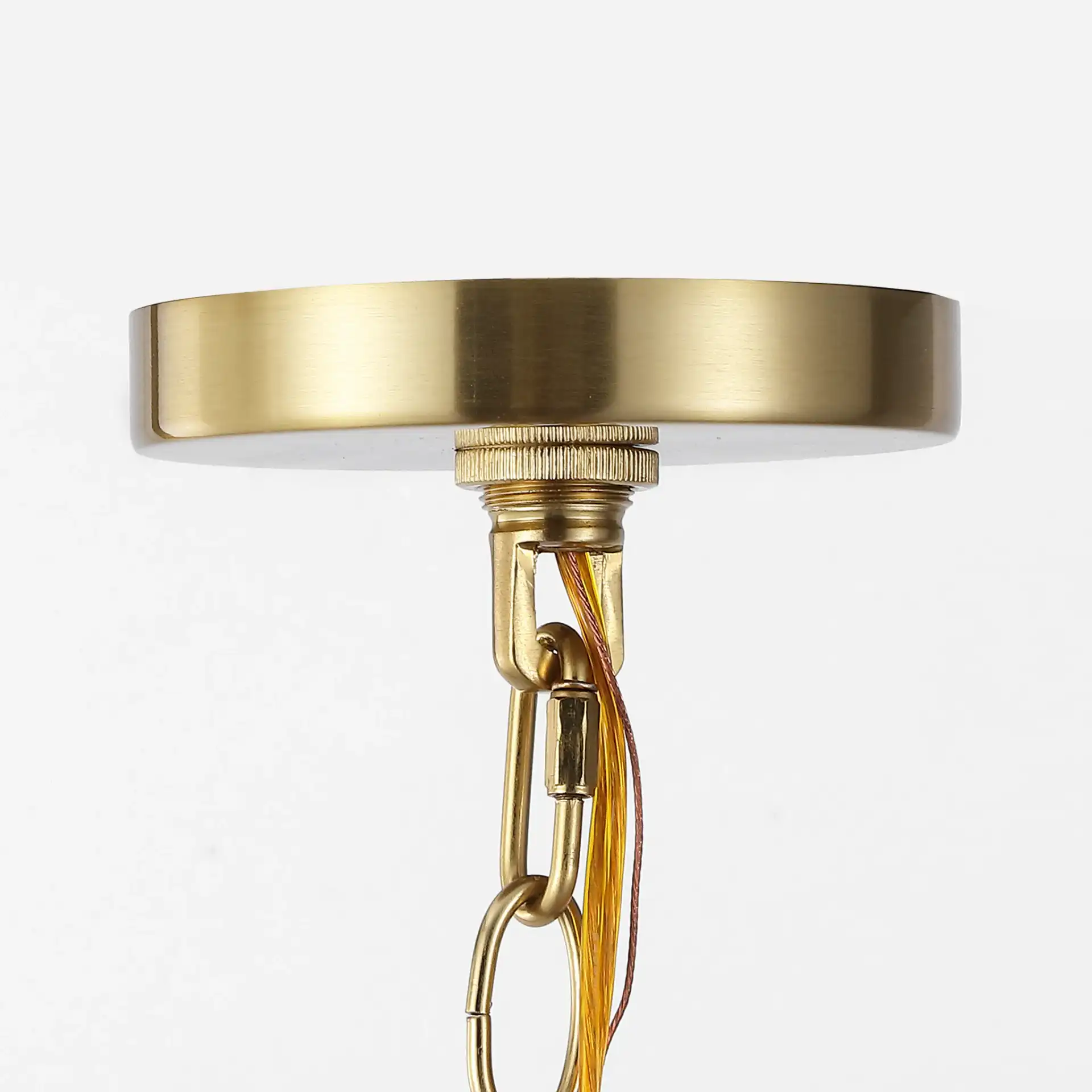 Betty Glass Bubbles Chandelier in Brass / Clear in a styled room