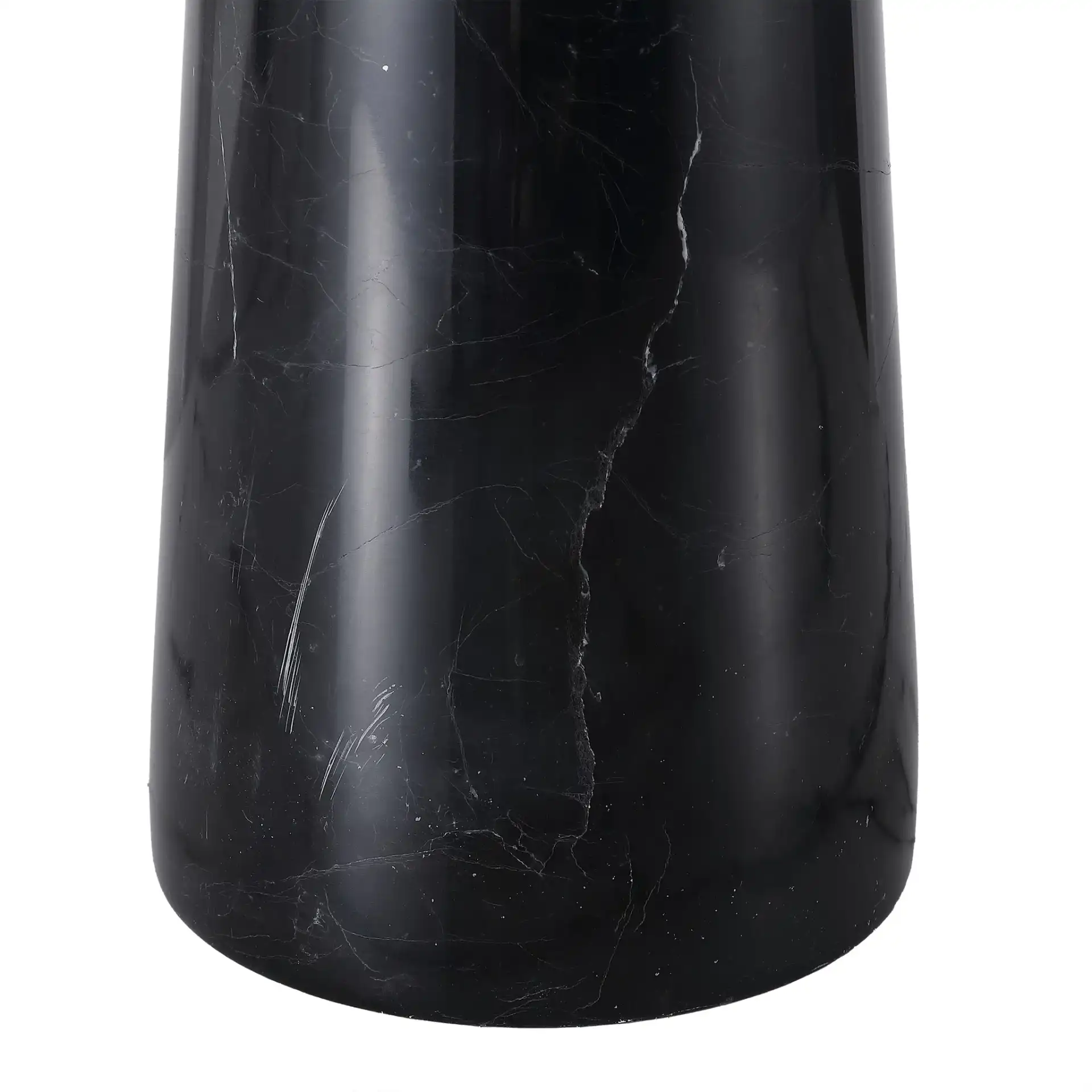 Henrik Marble Table Lamp in Black in a styled room