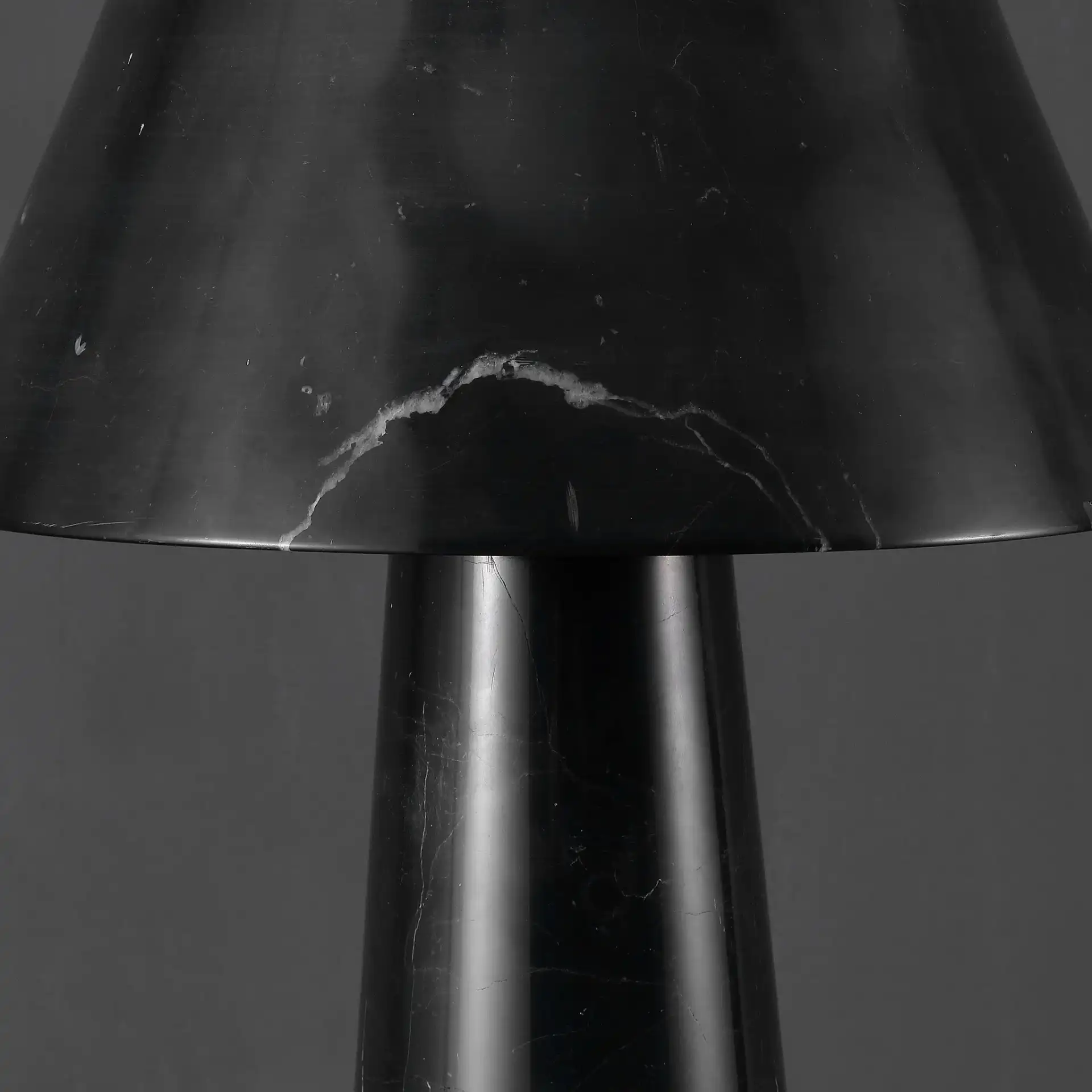 Henrik Marble Table Lamp in Black in a styled room