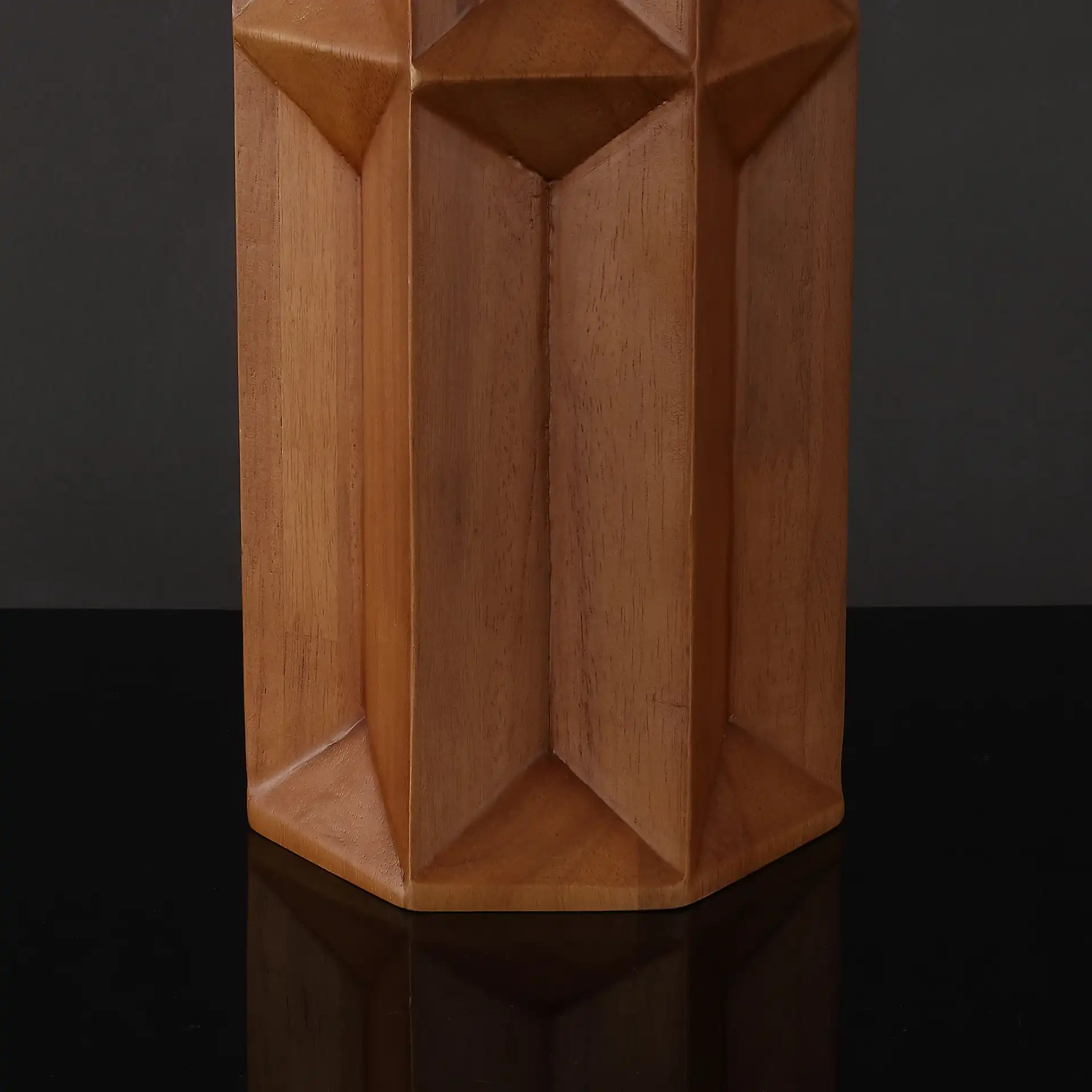 Ferdinand Wood Table Lamp in Walnut / White in a styled room