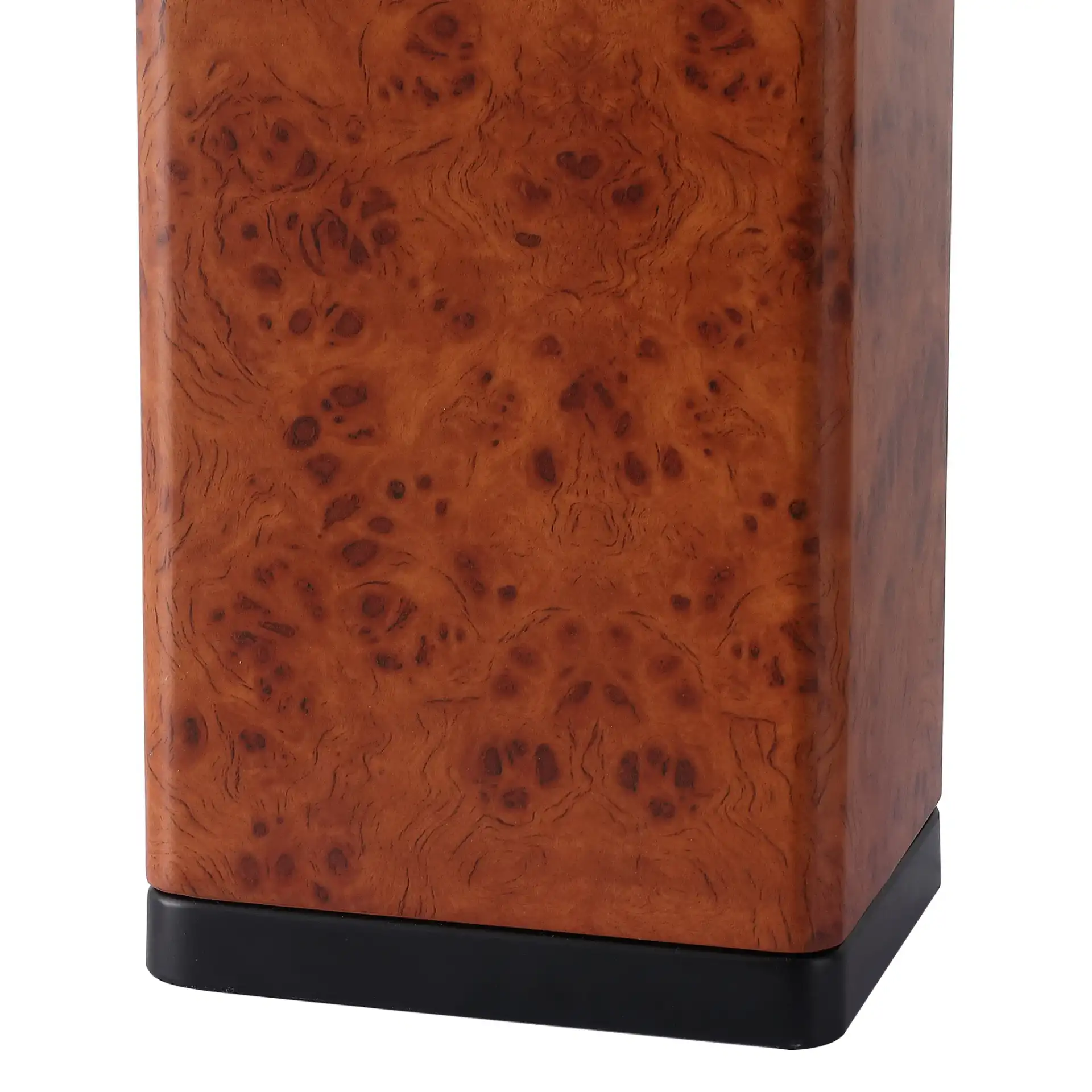 Elsee Burl Wood Table Lamp in Walnut Burl / White in a styled room