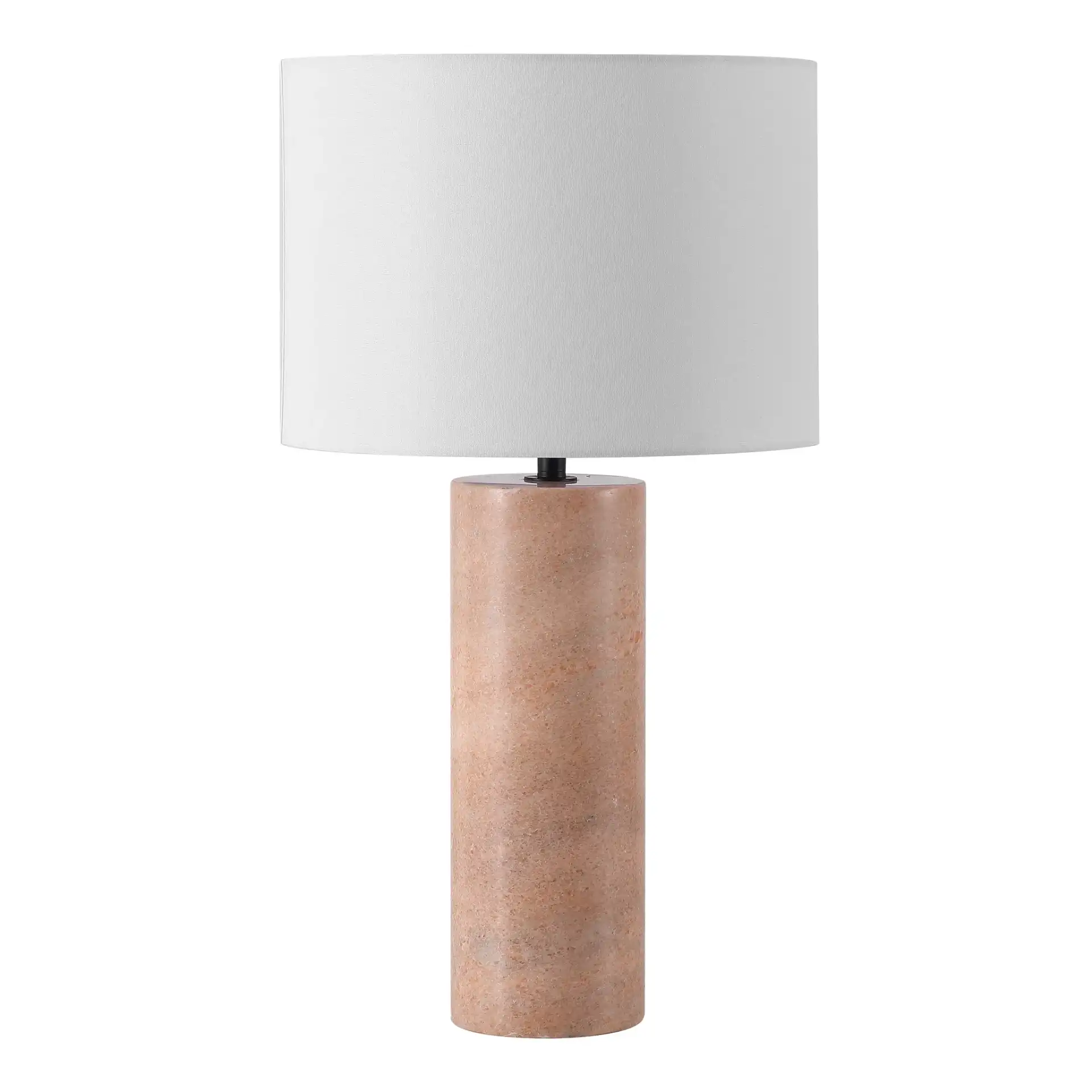 Jillianna Round Marble Table Lamp in Gray / White, detail view