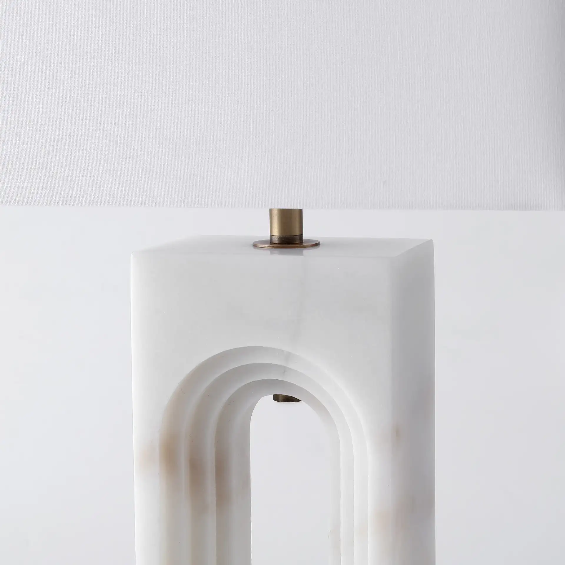 Floressa Marble Table Lamp in Brass / White in a styled room