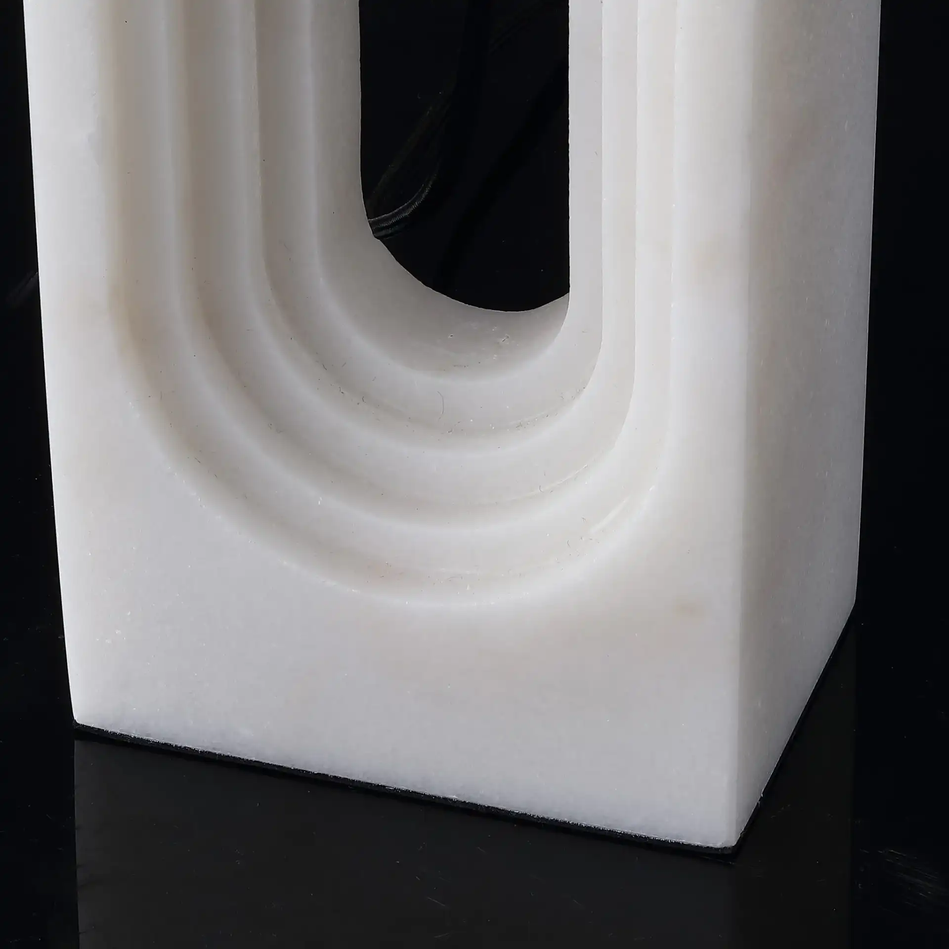 Floressa Marble Table Lamp in Brass / White in a styled room
