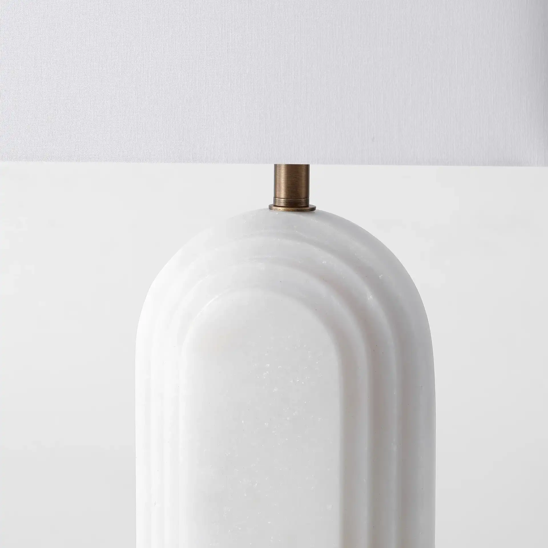 Vivianya Marble Table Lamp in Brass / White in a styled room