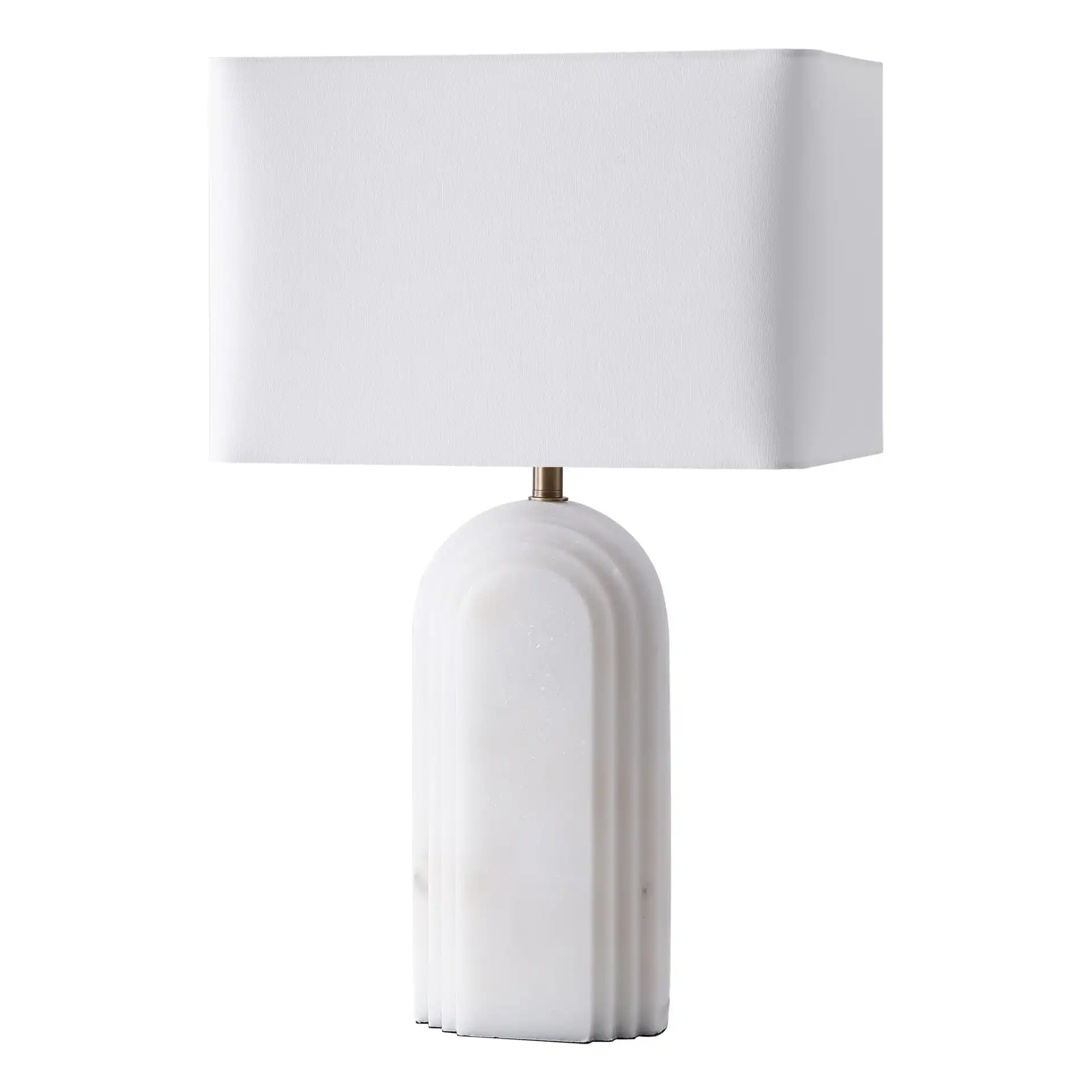 Vivianya Marble Table Lamp in Brass / White, detail view