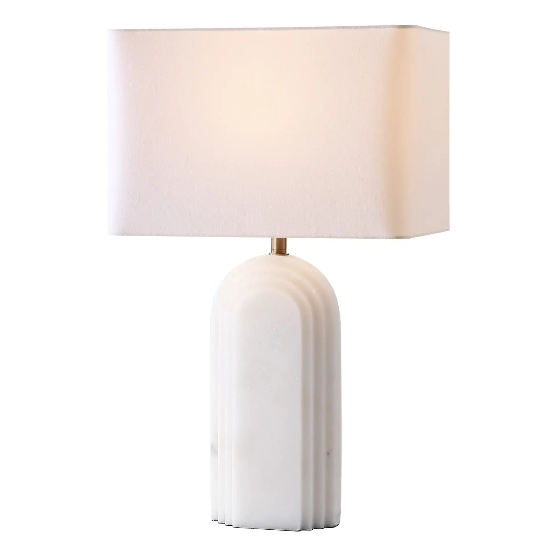 Vivianya Marble Table Lamp in Brass / White