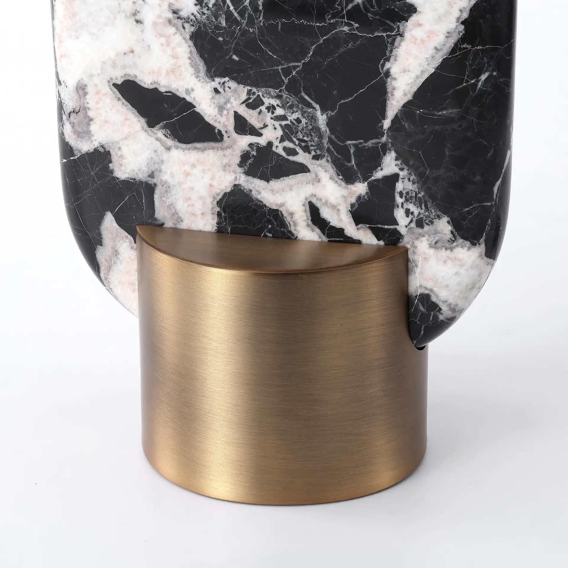 Tarastella Marble Table Lamp in Black / White in a styled room