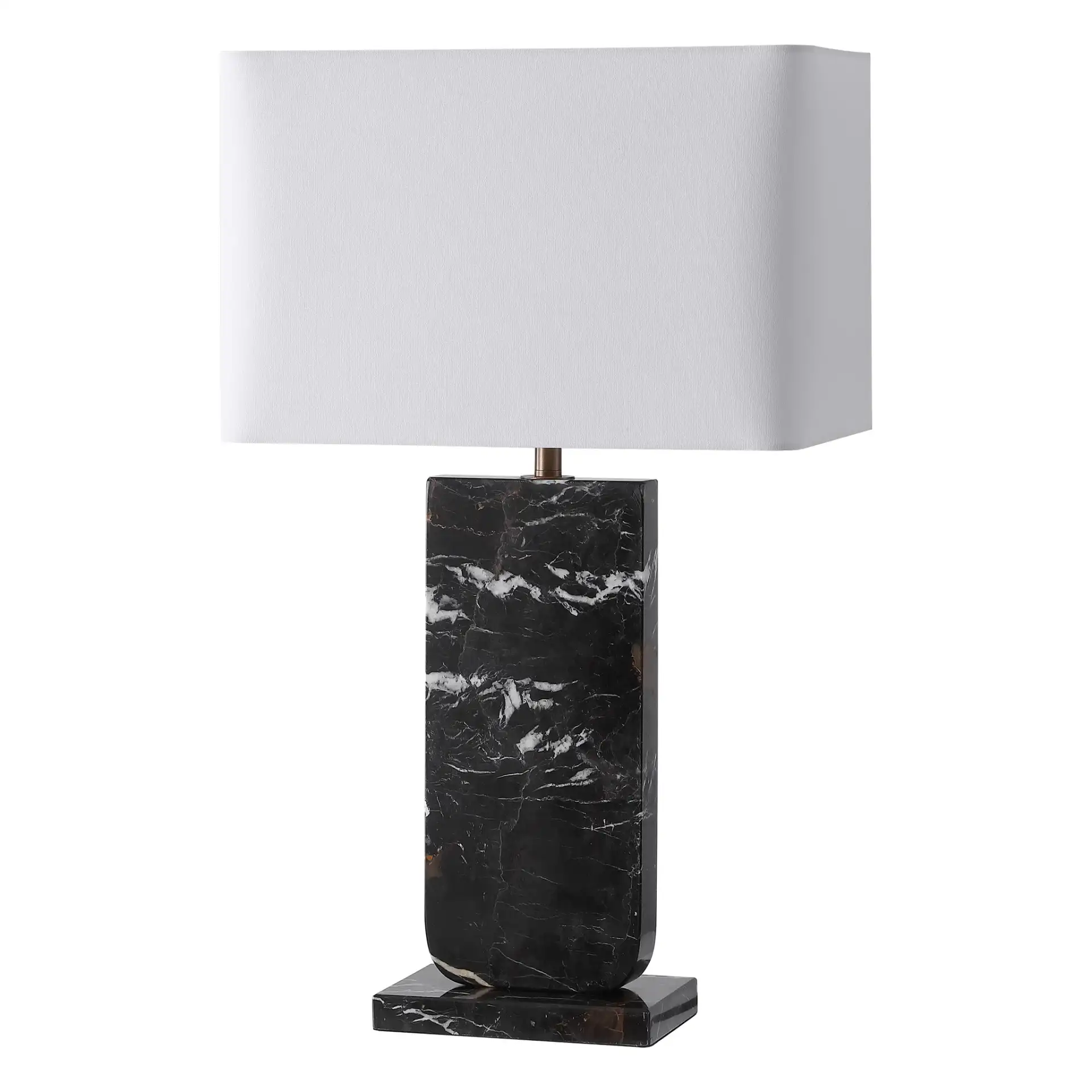 Nikolaus Marble Table Lamp in Black / White, detail view
