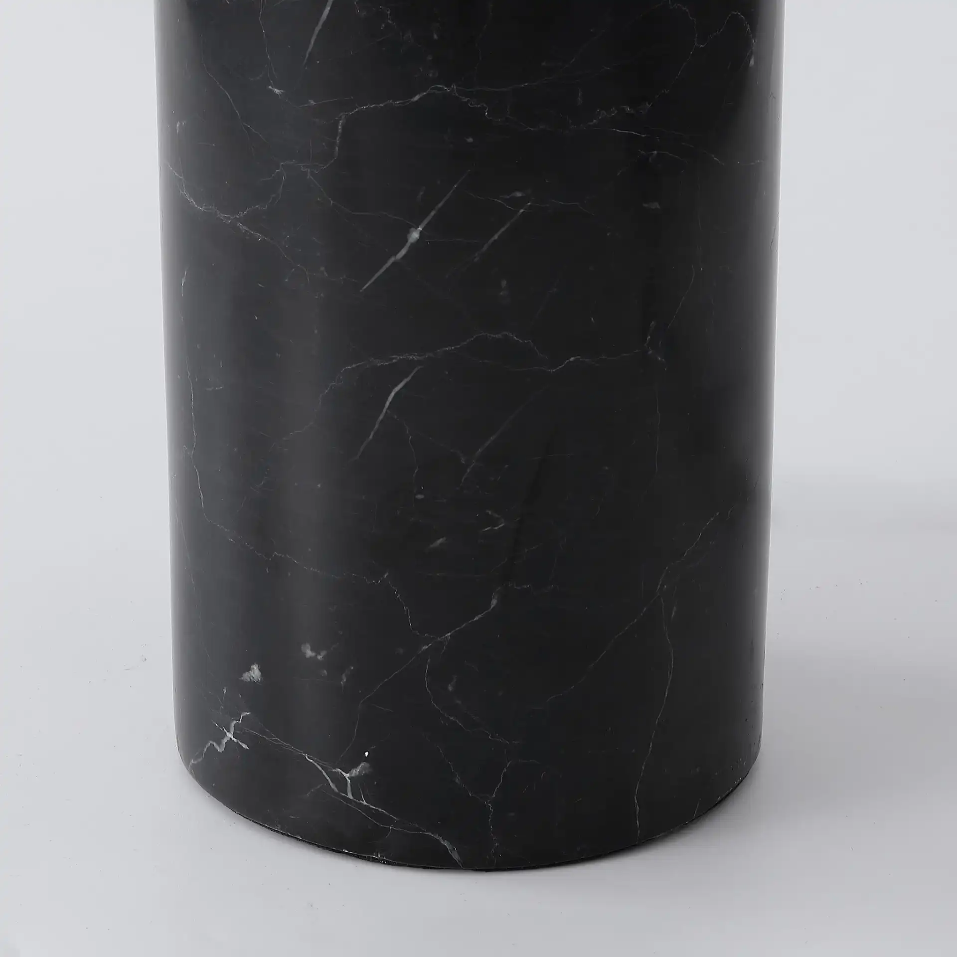 Hilary Marble Table Lamp in Black / White in a styled room