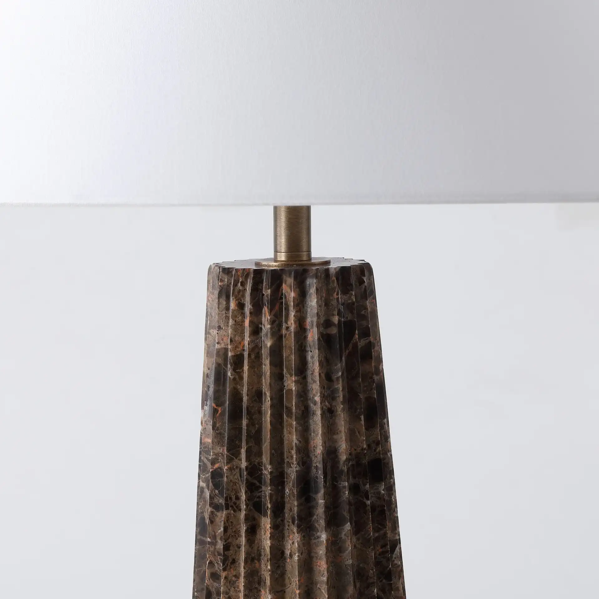 Tashalyn Marble Table Lamp in Dark Grey / White in a styled room