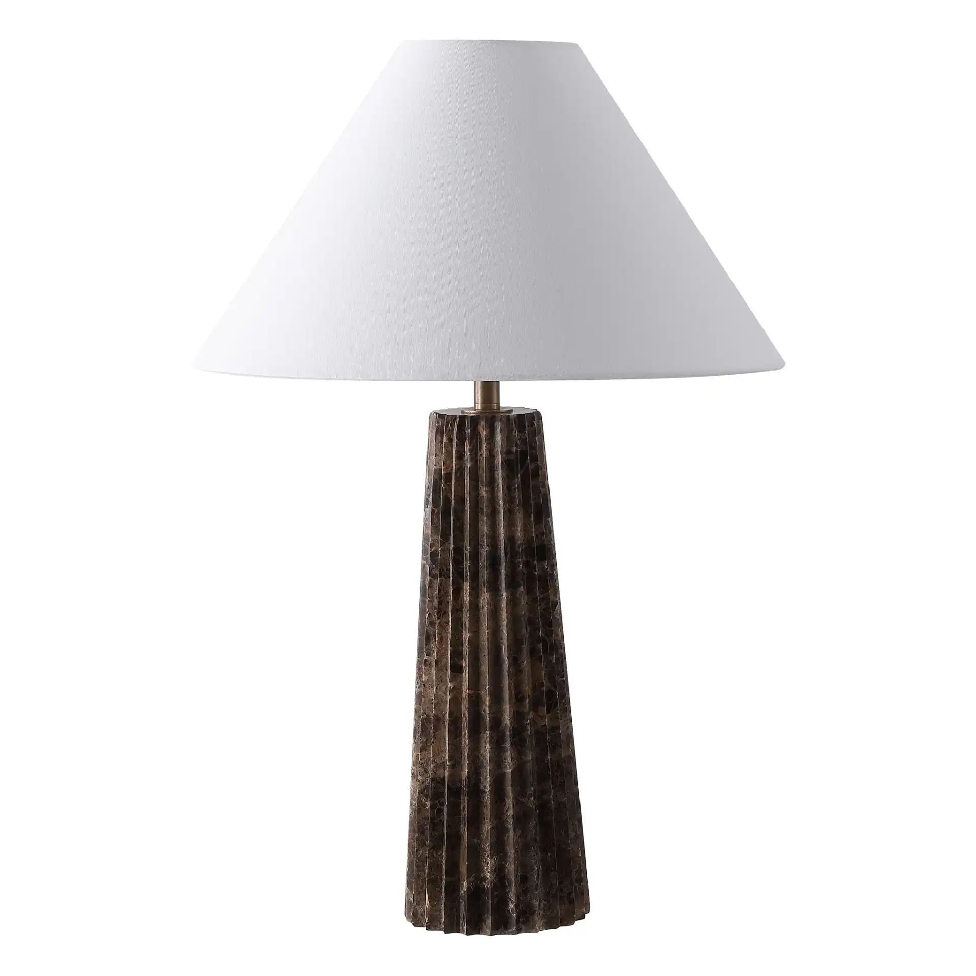 Tashalyn Marble Table Lamp in Dark Grey / White, detail view