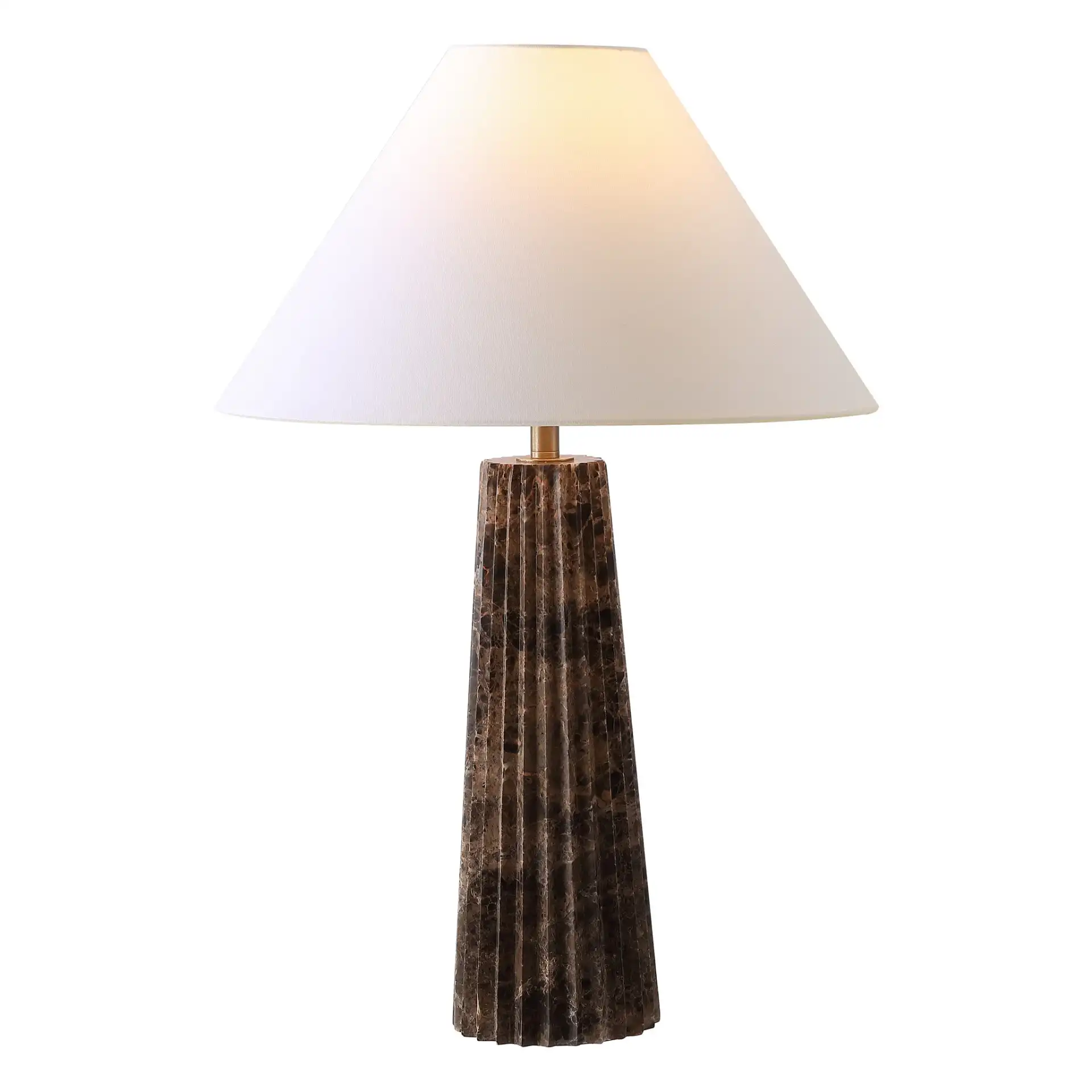 Tashalyn Marble Table Lamp in Dark Grey / White