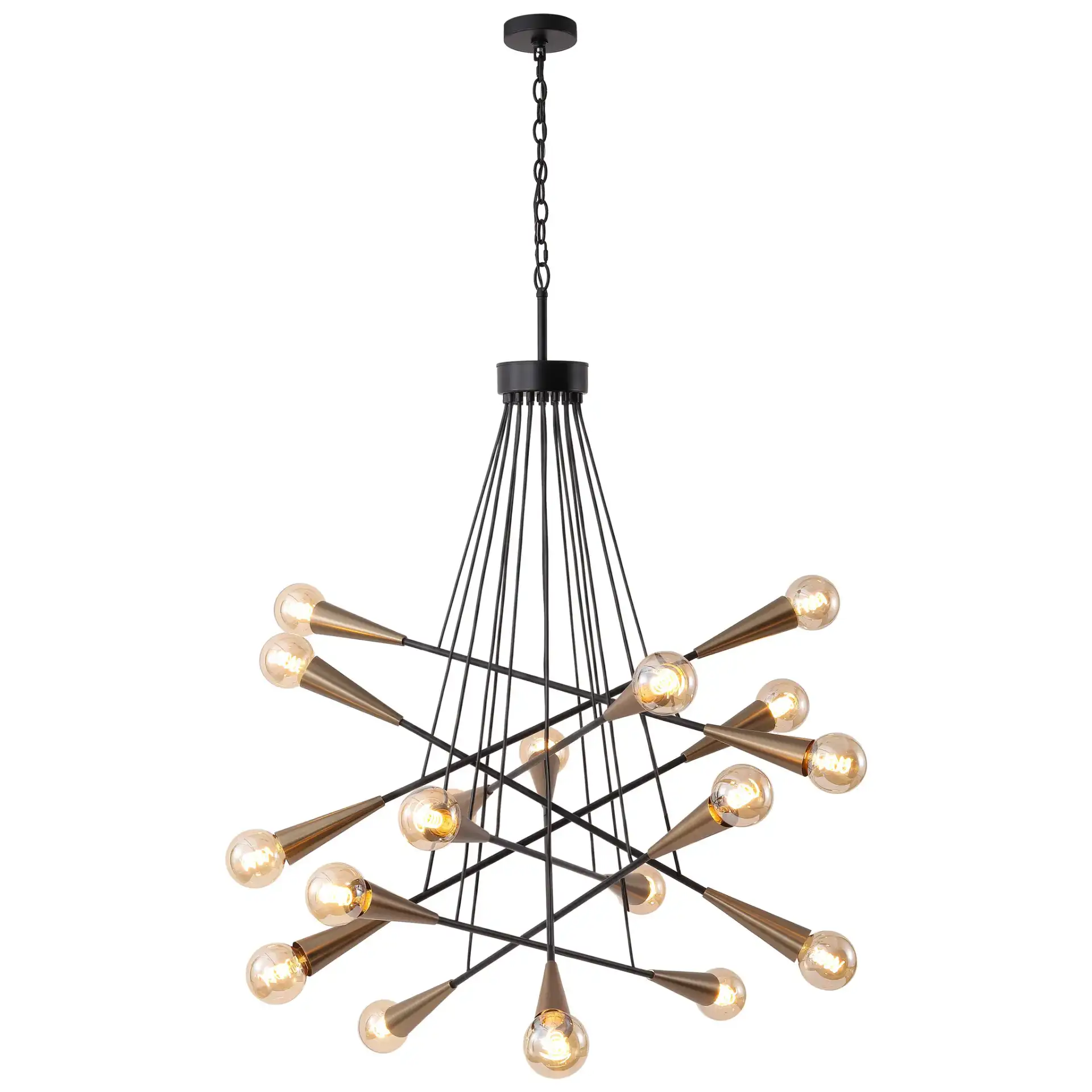 Philip Chandelier in Brass / Black