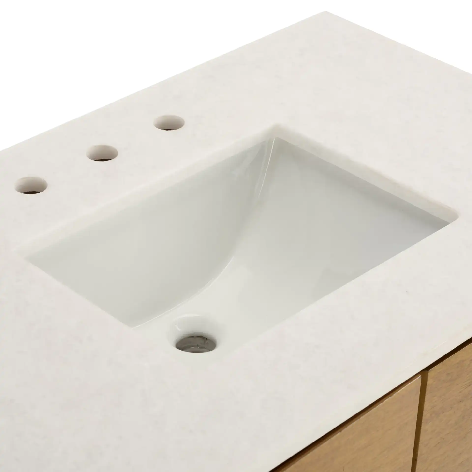 Bertino Vanity in Light Oak / White in a styled room