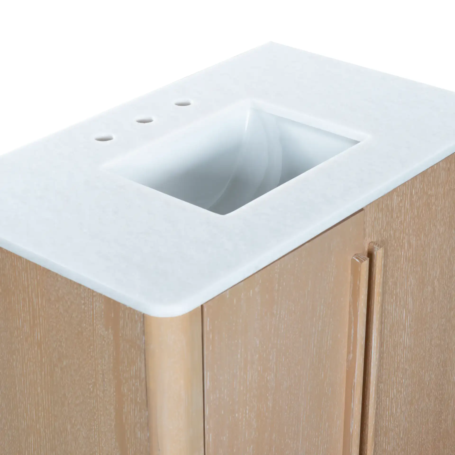 Cindybella Vanity in Natural / White in a styled room
