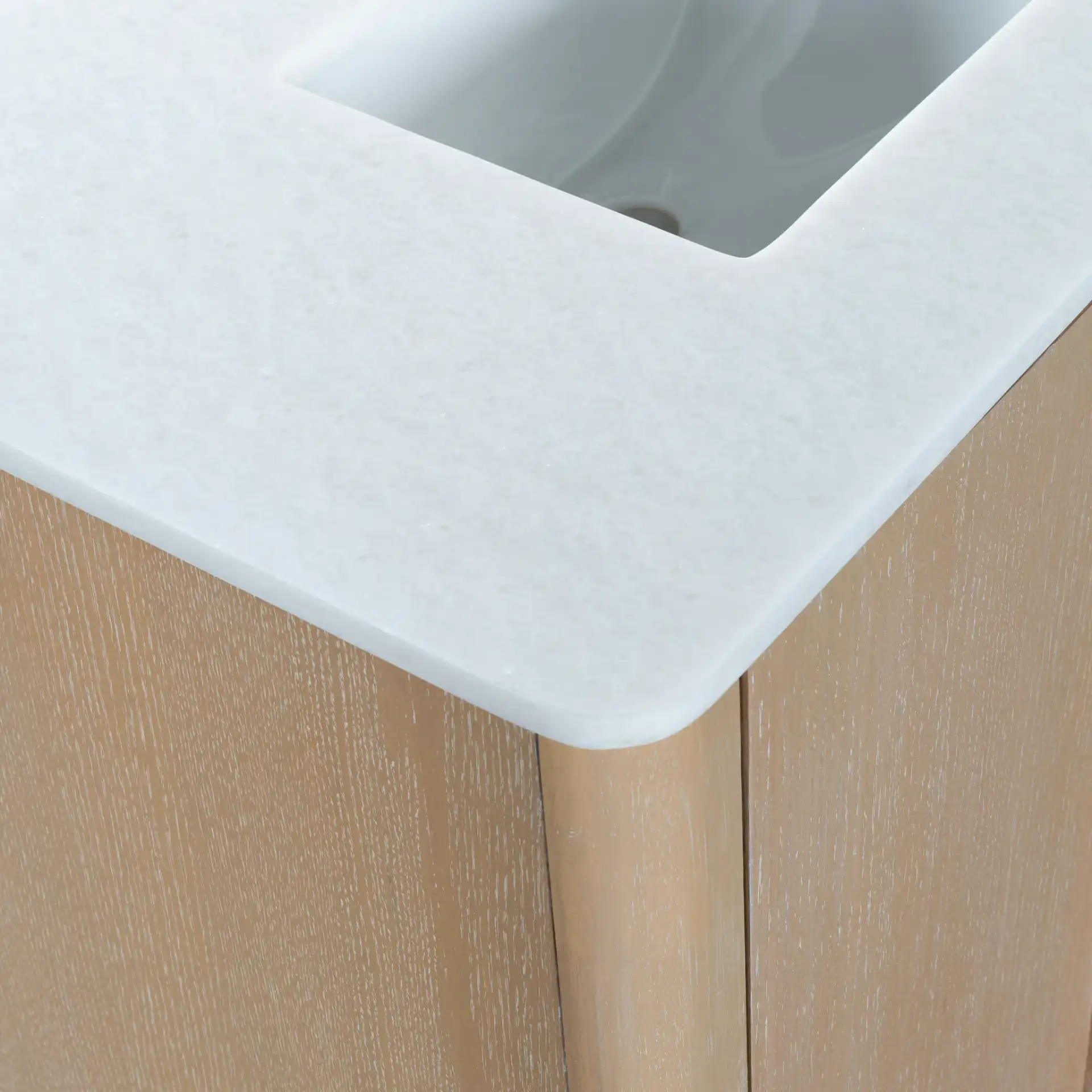 Cindybella Vanity in Natural / White in a styled room