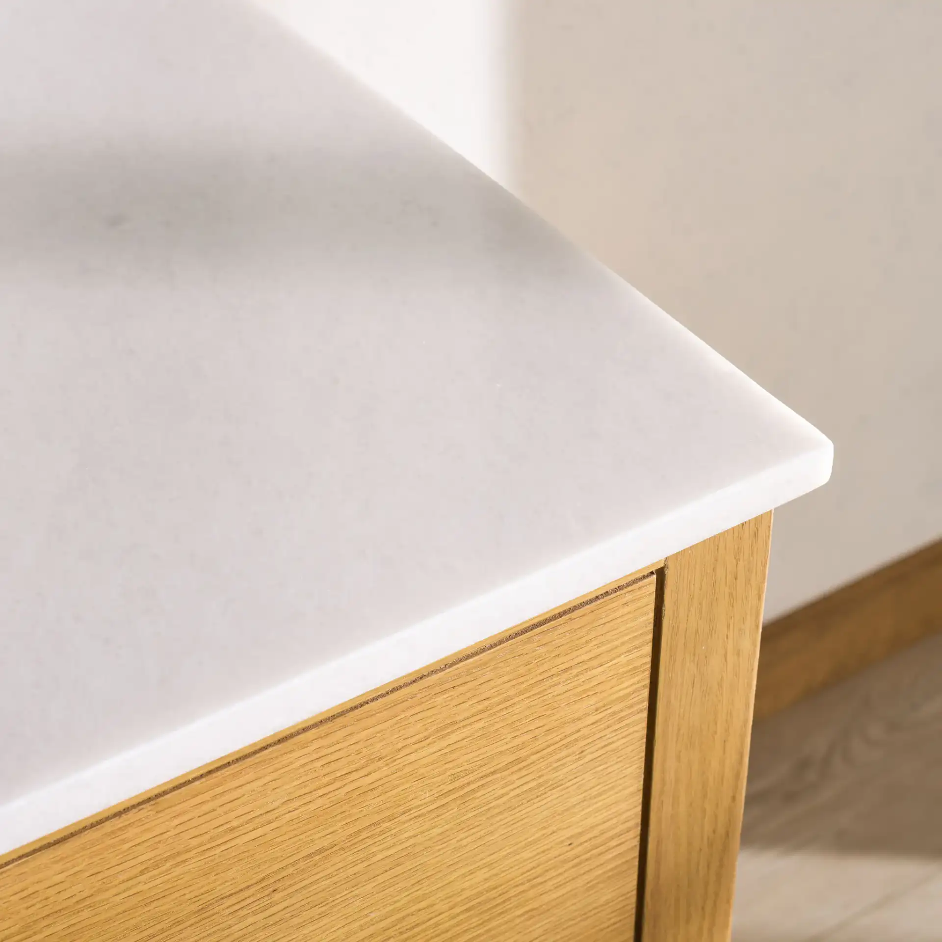 Tompkinson Vanity in Natural / White in a styled room